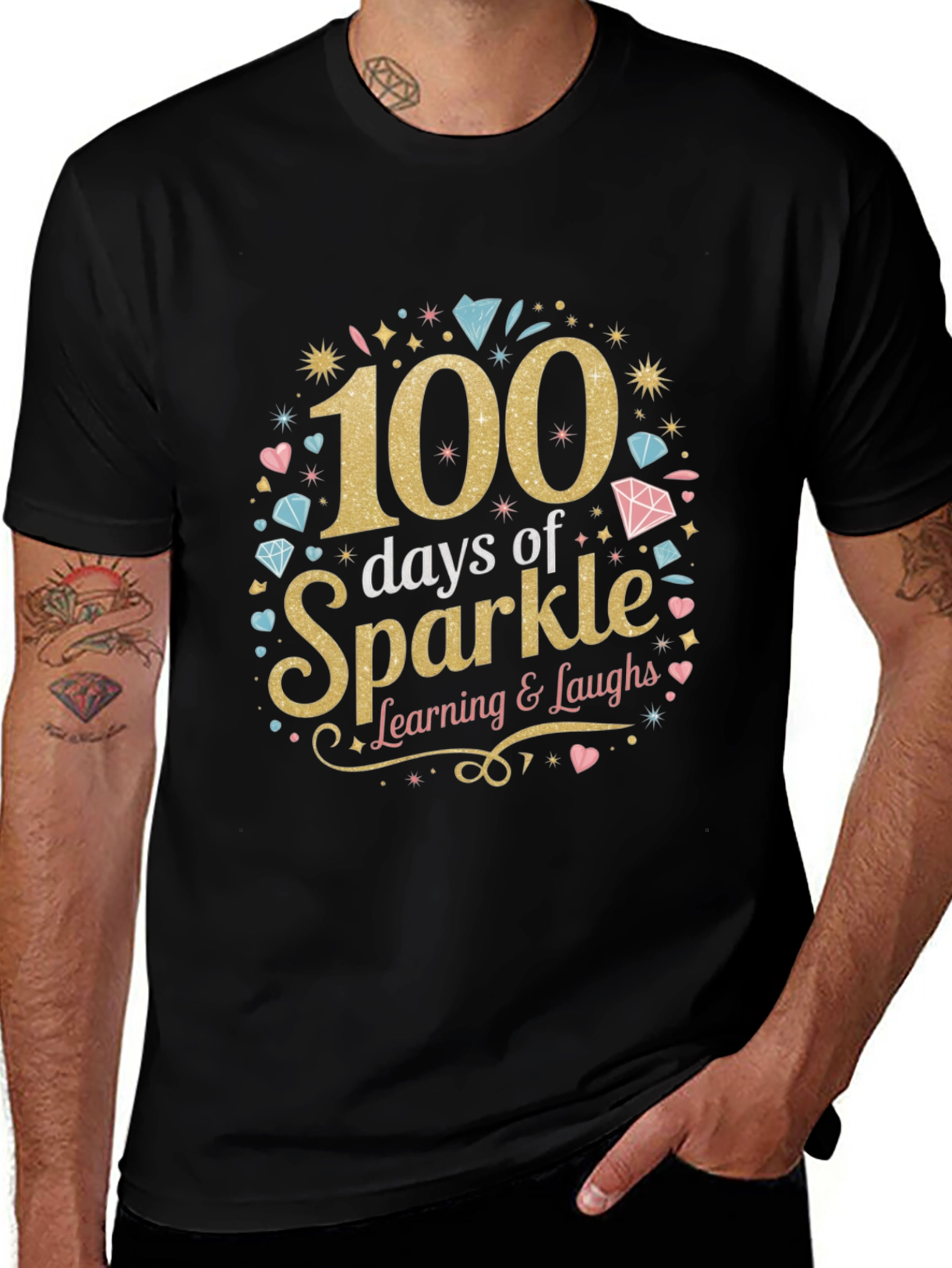 100 Days of Sparkle T-Shirt Learning Tee