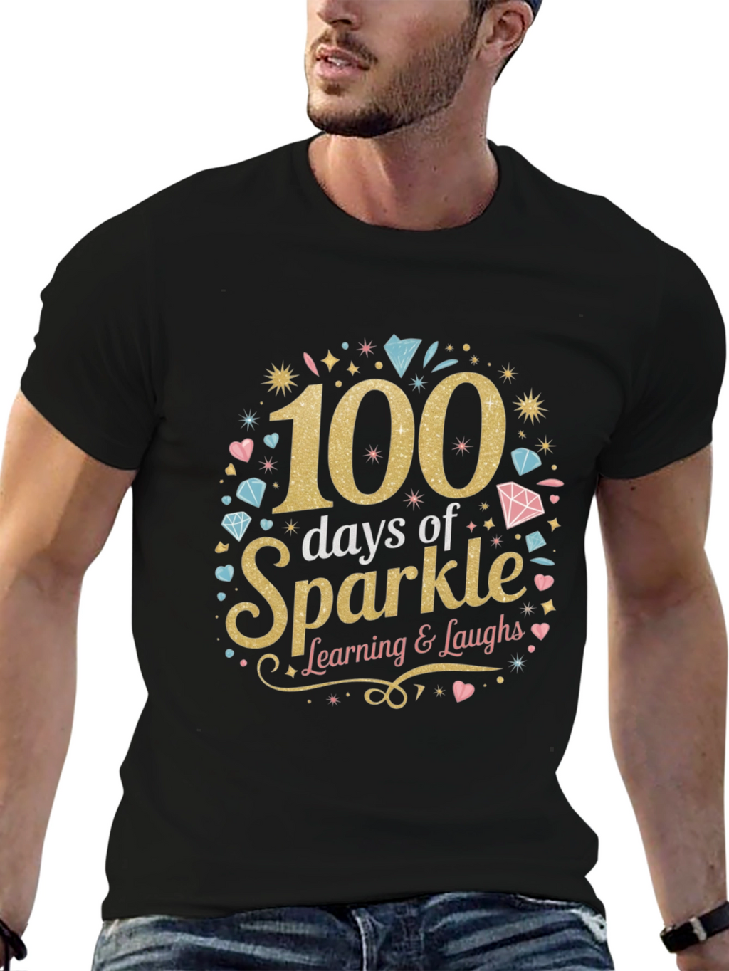 100 Days of Sparkle T-Shirt Learning Tee