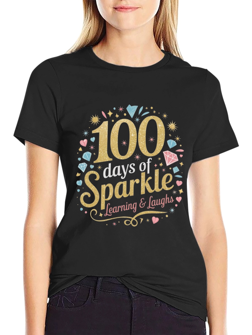 100 Days of Sparkle T-Shirt Learning Tee