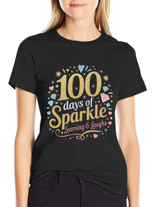 100 Days of Sparkle T-Shirt Learning Tee