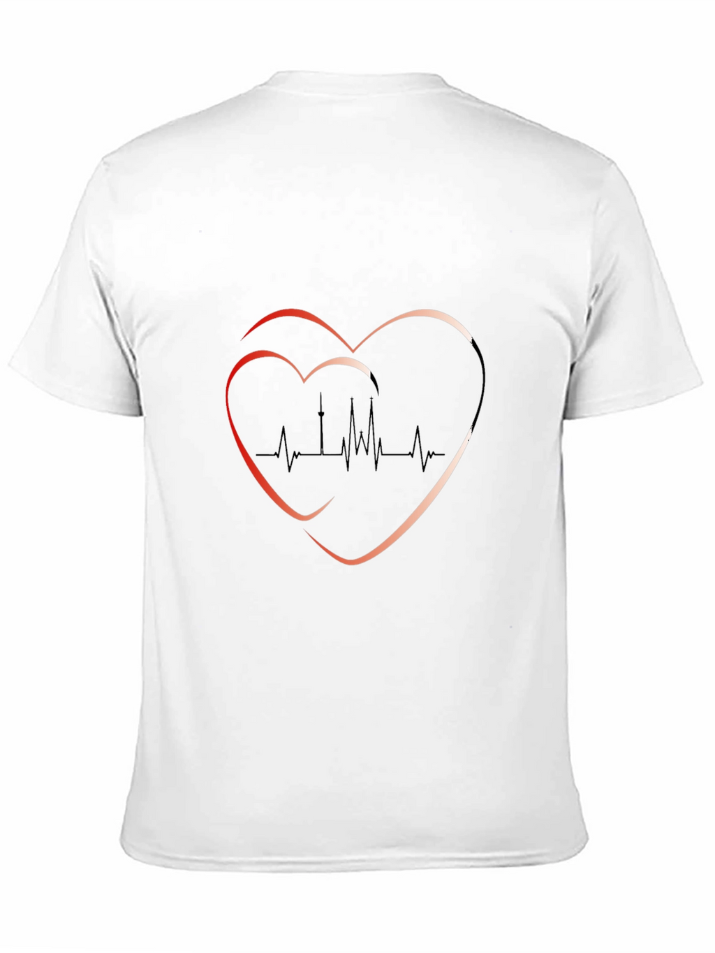 Heartbeat Graphic Tee - Trendy Black T-Shirt