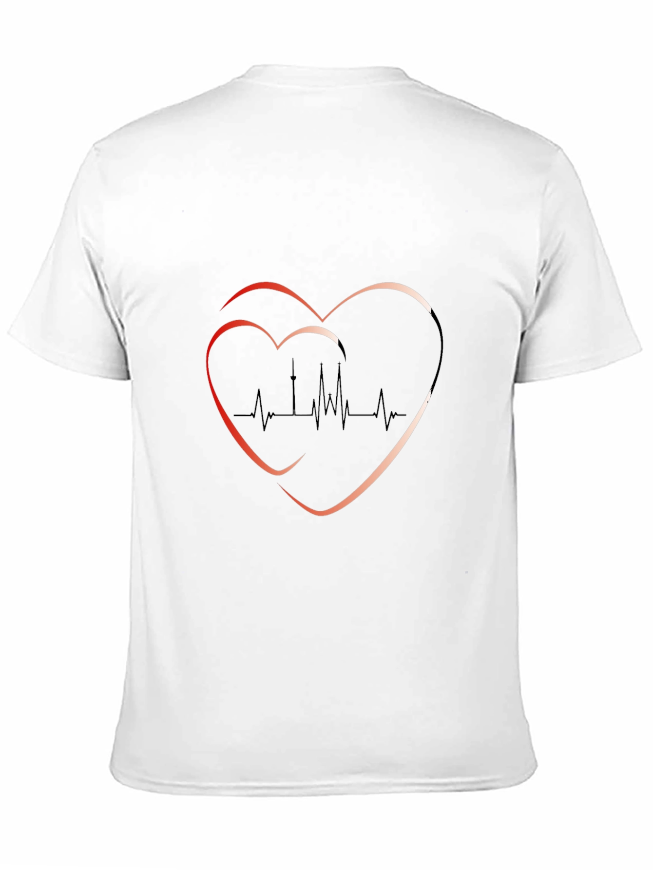 Heartbeat Graphic Tee - Trendy Black T-Shirt