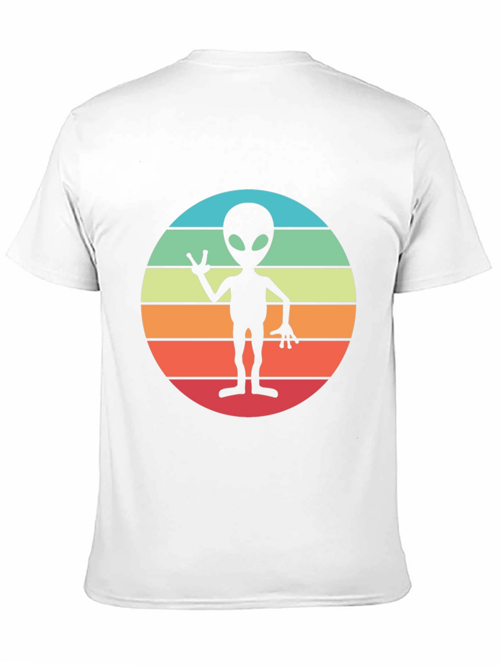 Retro Alien Sunset Graphic Tee - Black
