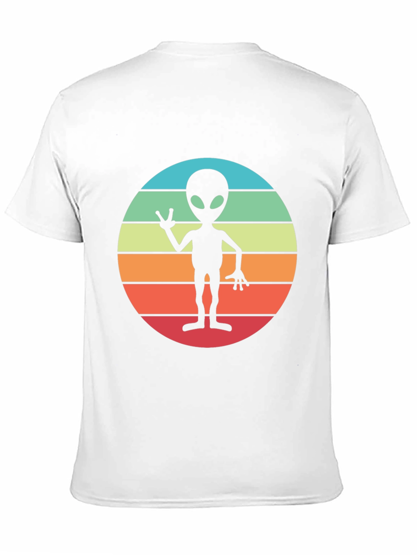 Retro Alien Sunset Graphic Tee - Black