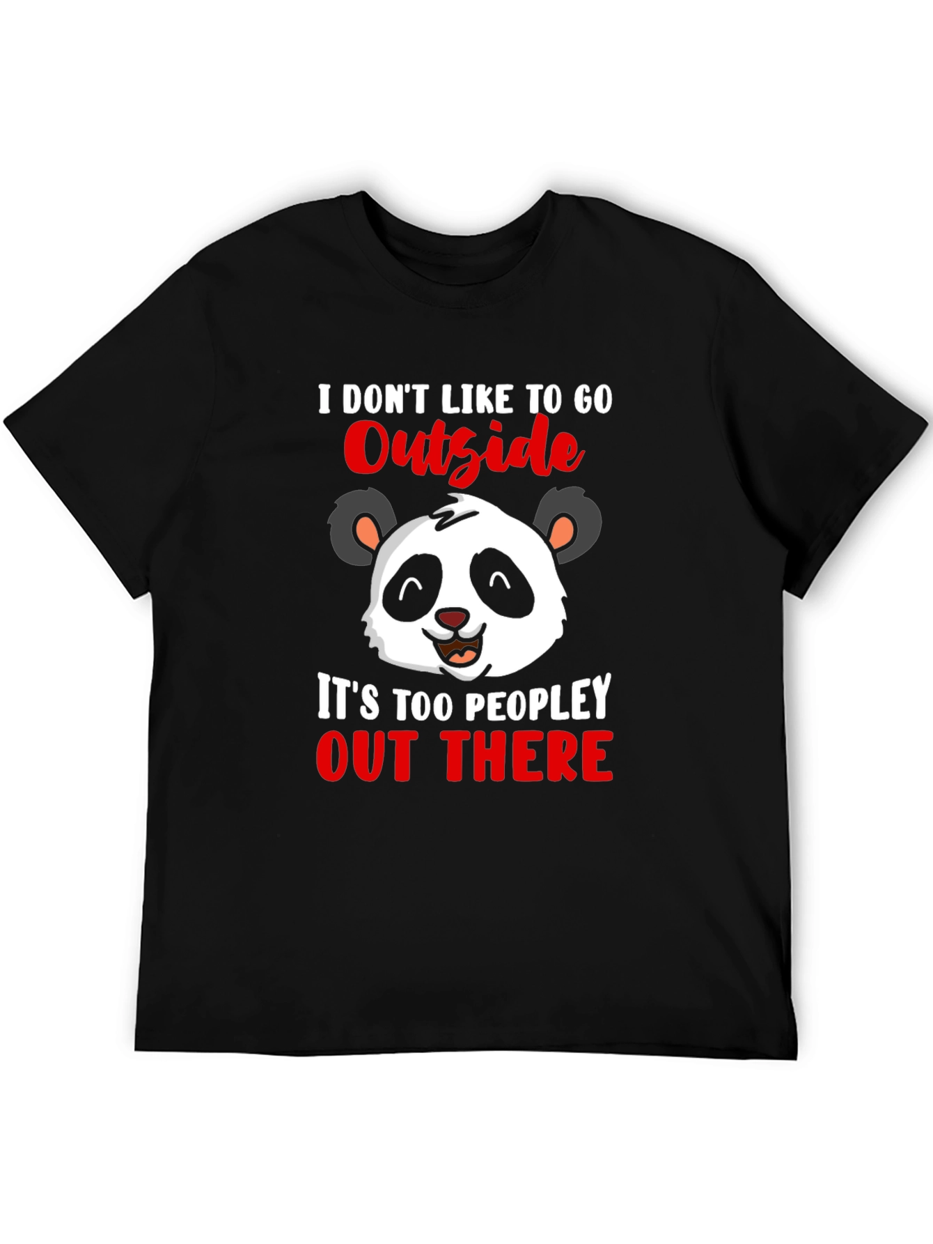 Introvert Panda Graphic T-Shirt