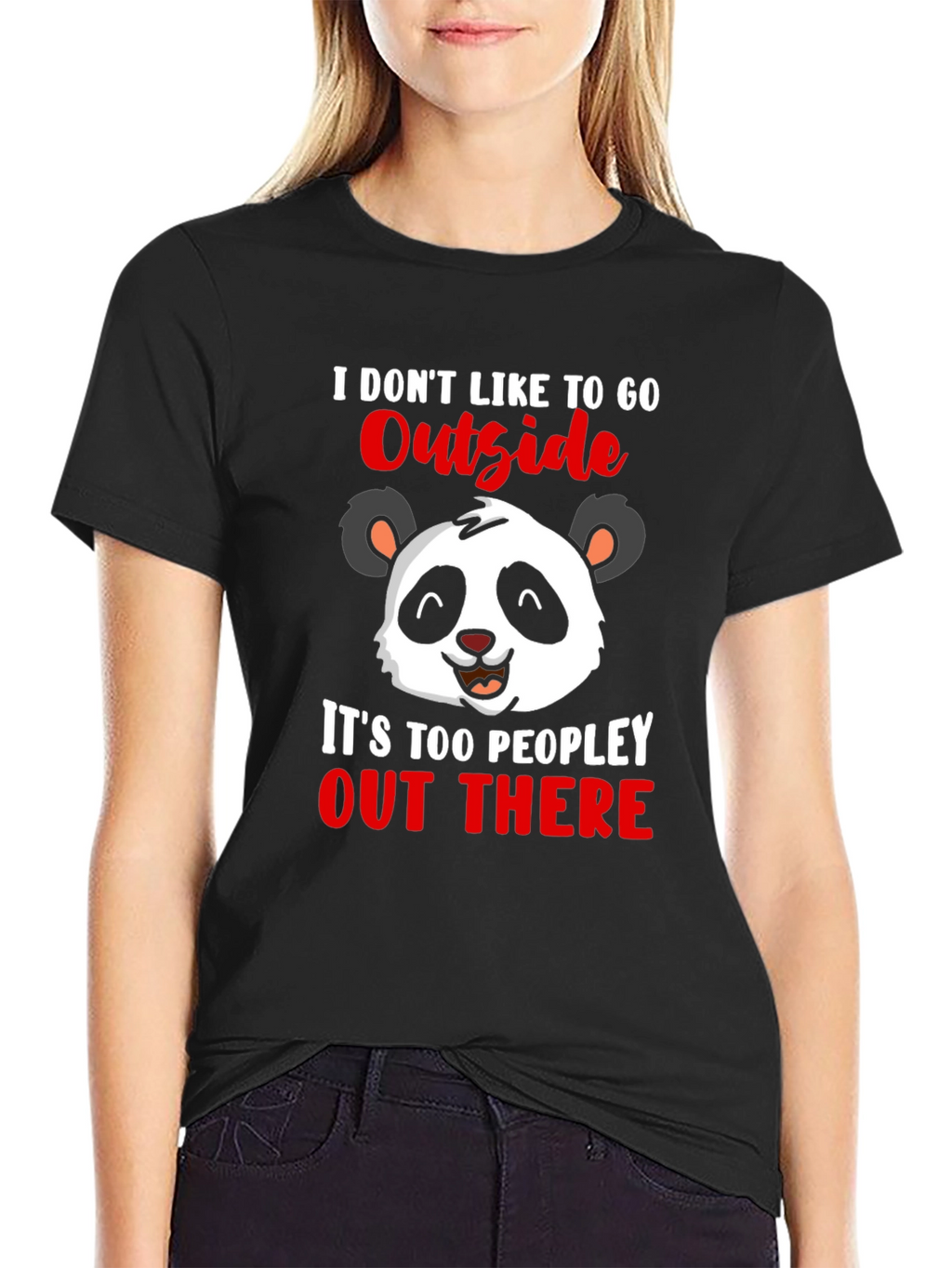 Introvert Panda Graphic T-Shirt