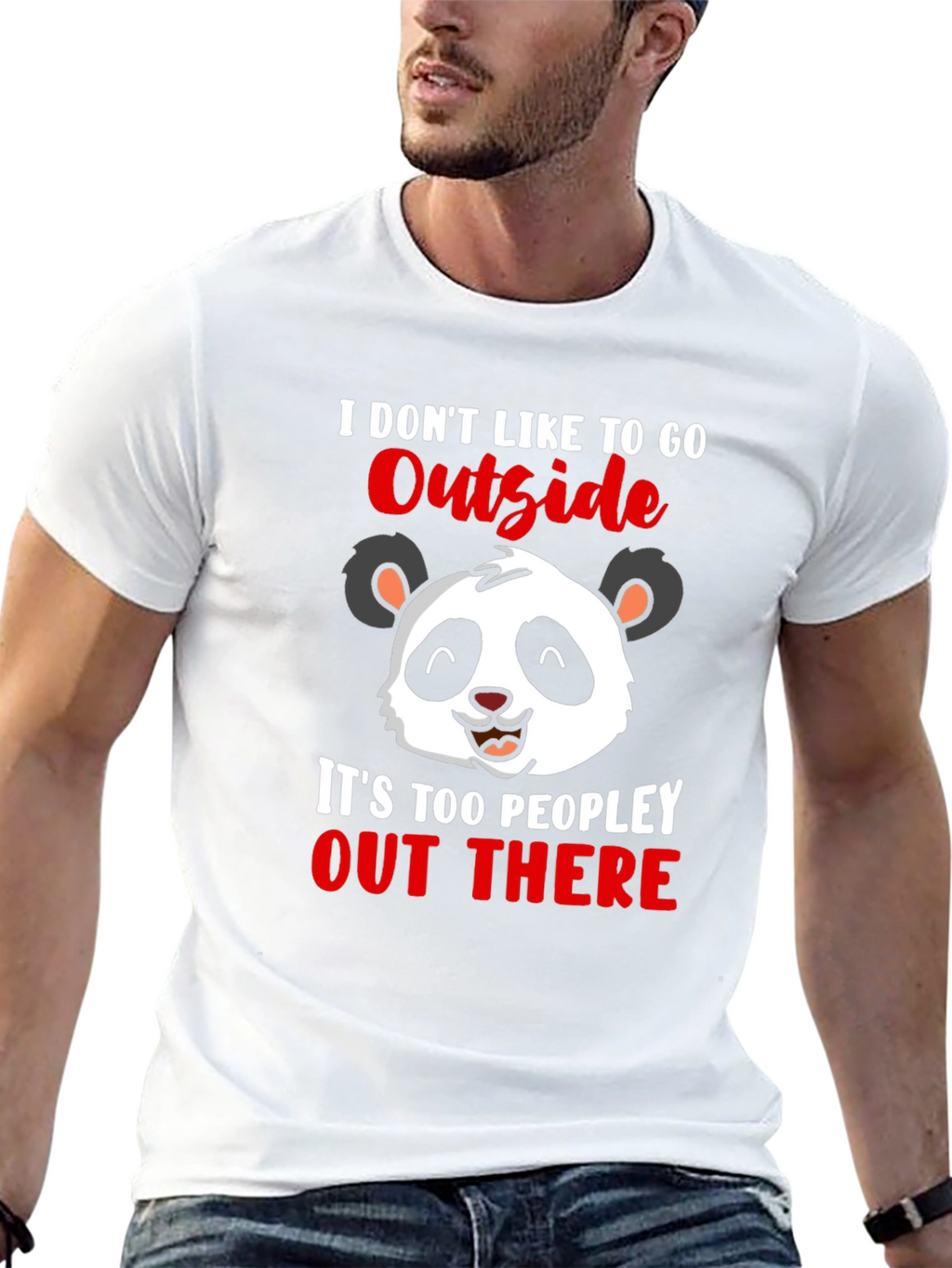 Introvert Panda Graphic T-Shirt