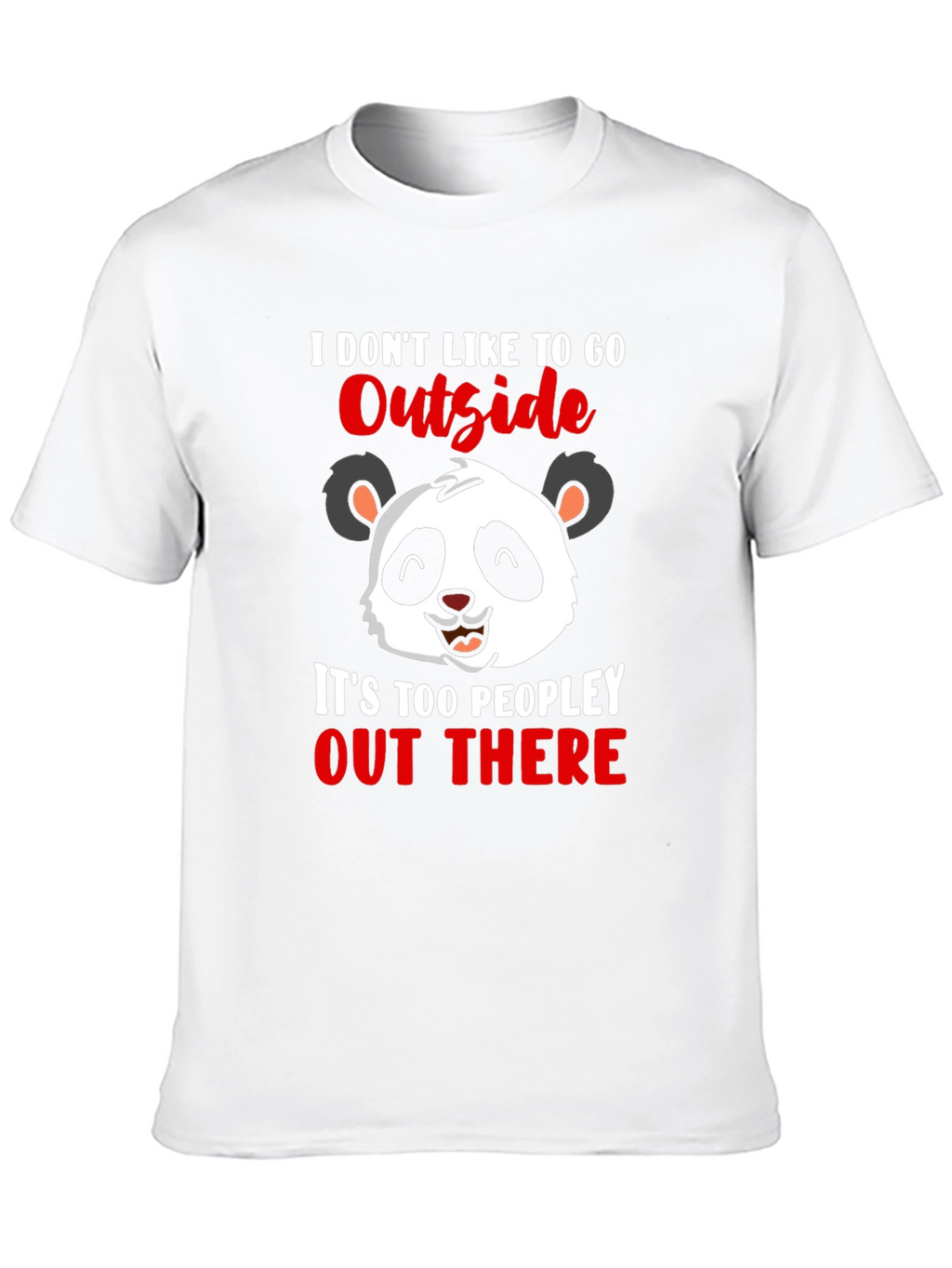 Introvert Panda Graphic T-Shirt