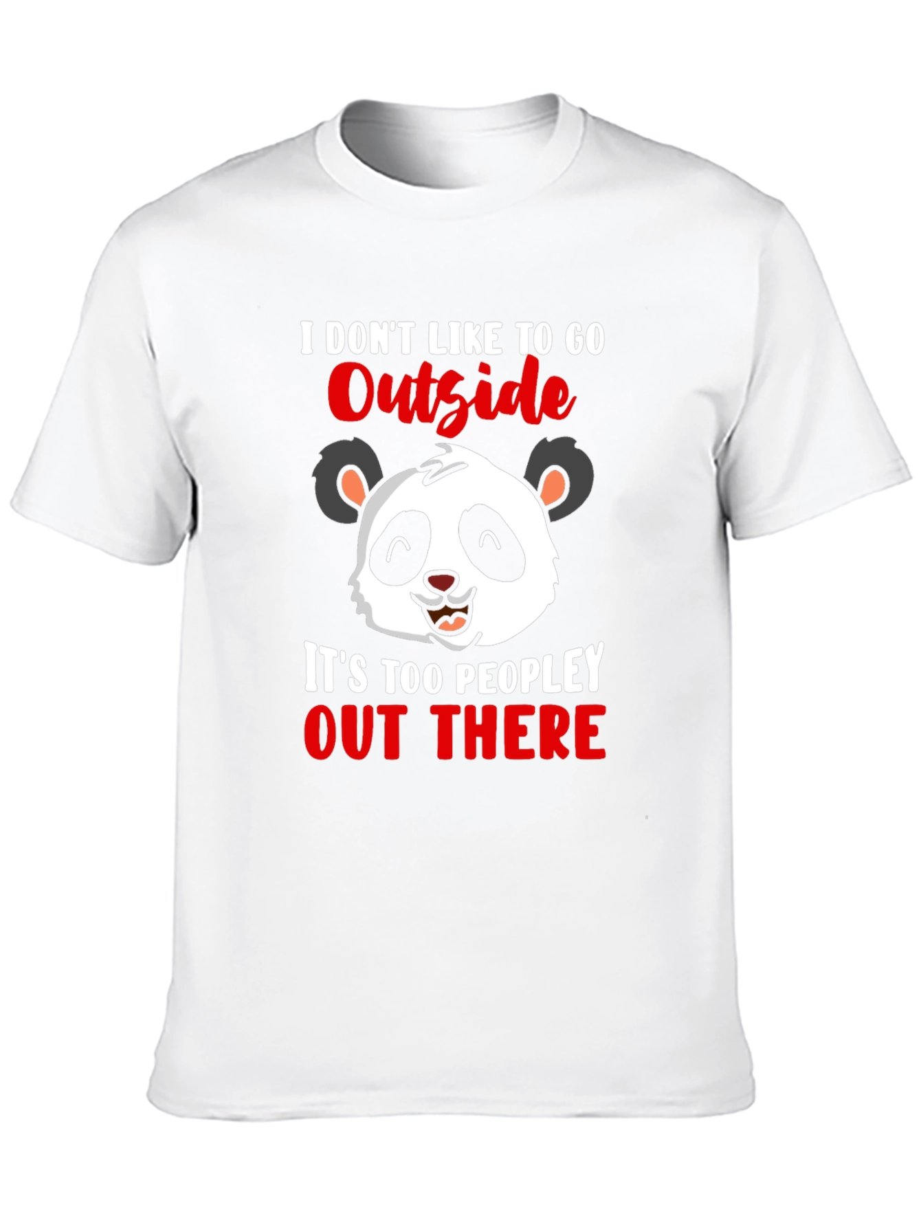 Introvert Panda Graphic T-Shirt