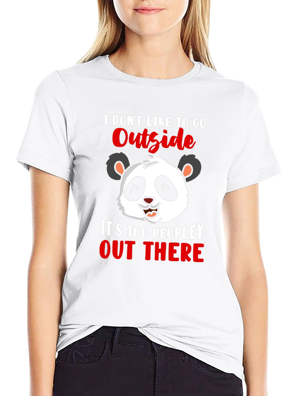 Introvert Panda Graphic T-Shirt