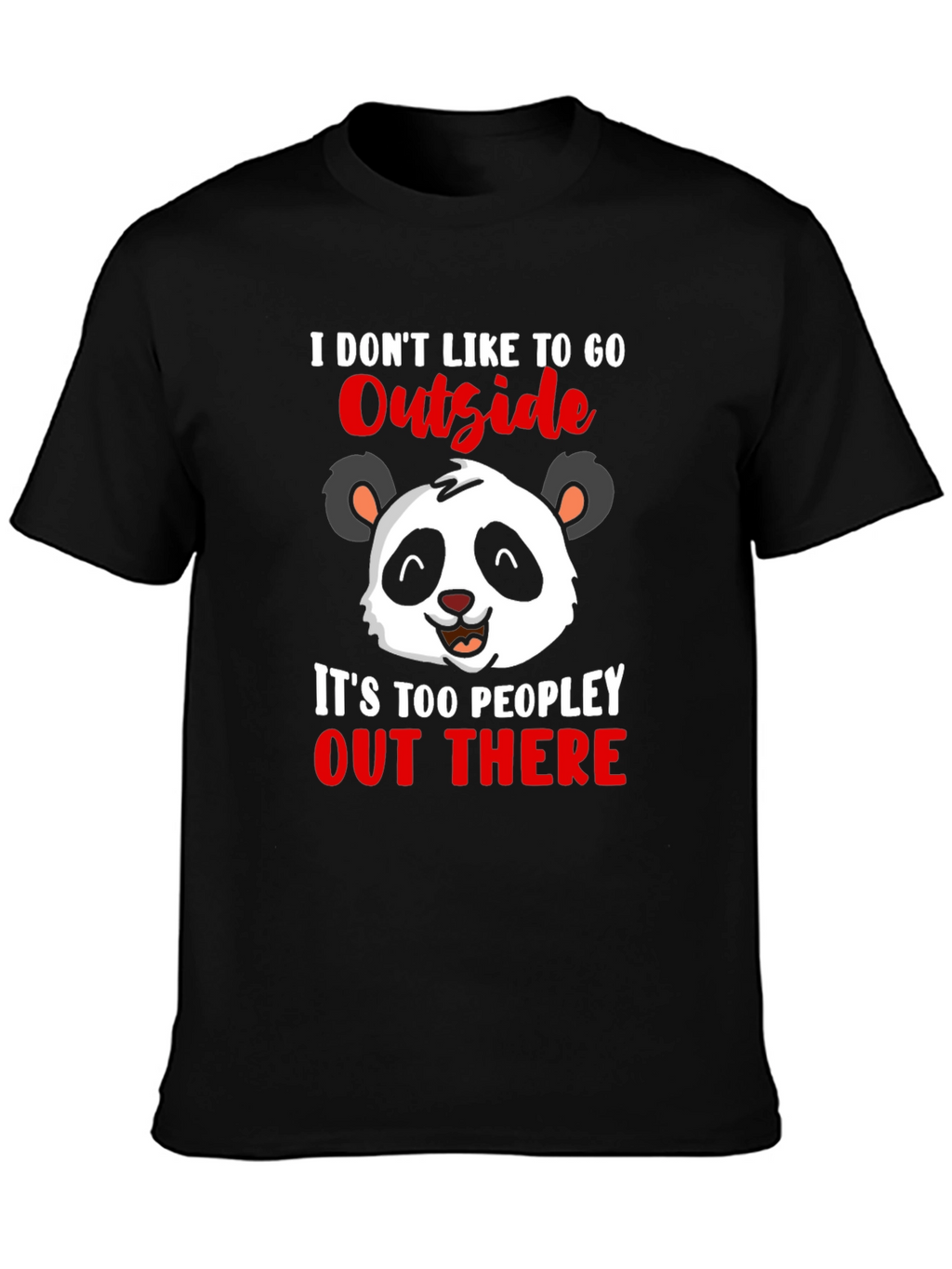 Introvert Panda Graphic T-Shirt