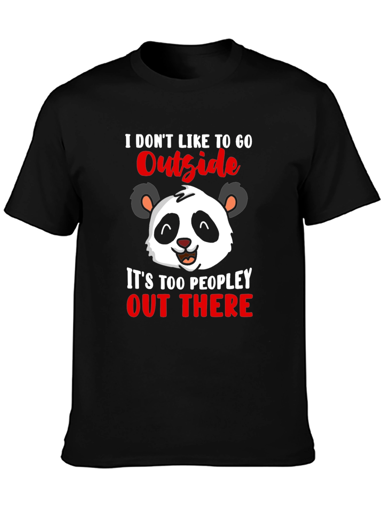 Introvert Panda Graphic T-Shirt