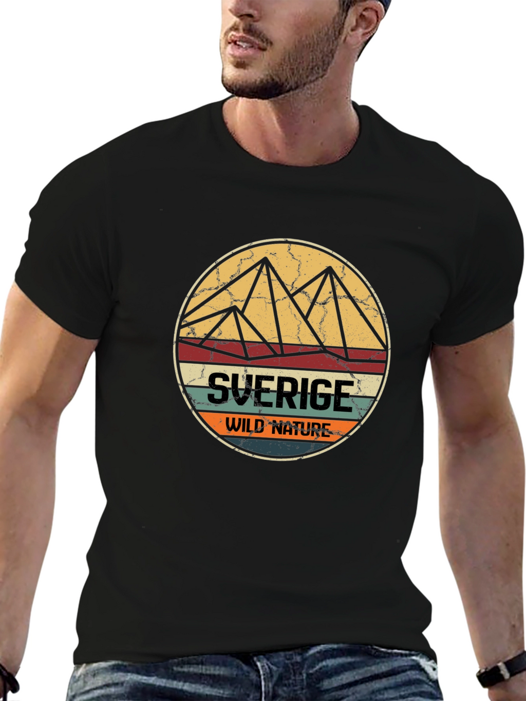 Sverige Wild Nature T-Shirt - Black
