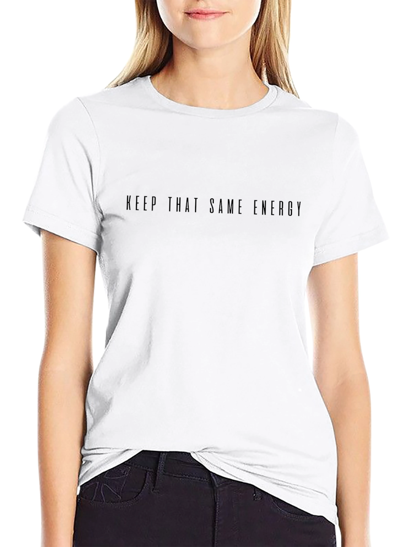Keep That Same Energy Black Crew Neck T-Shirt