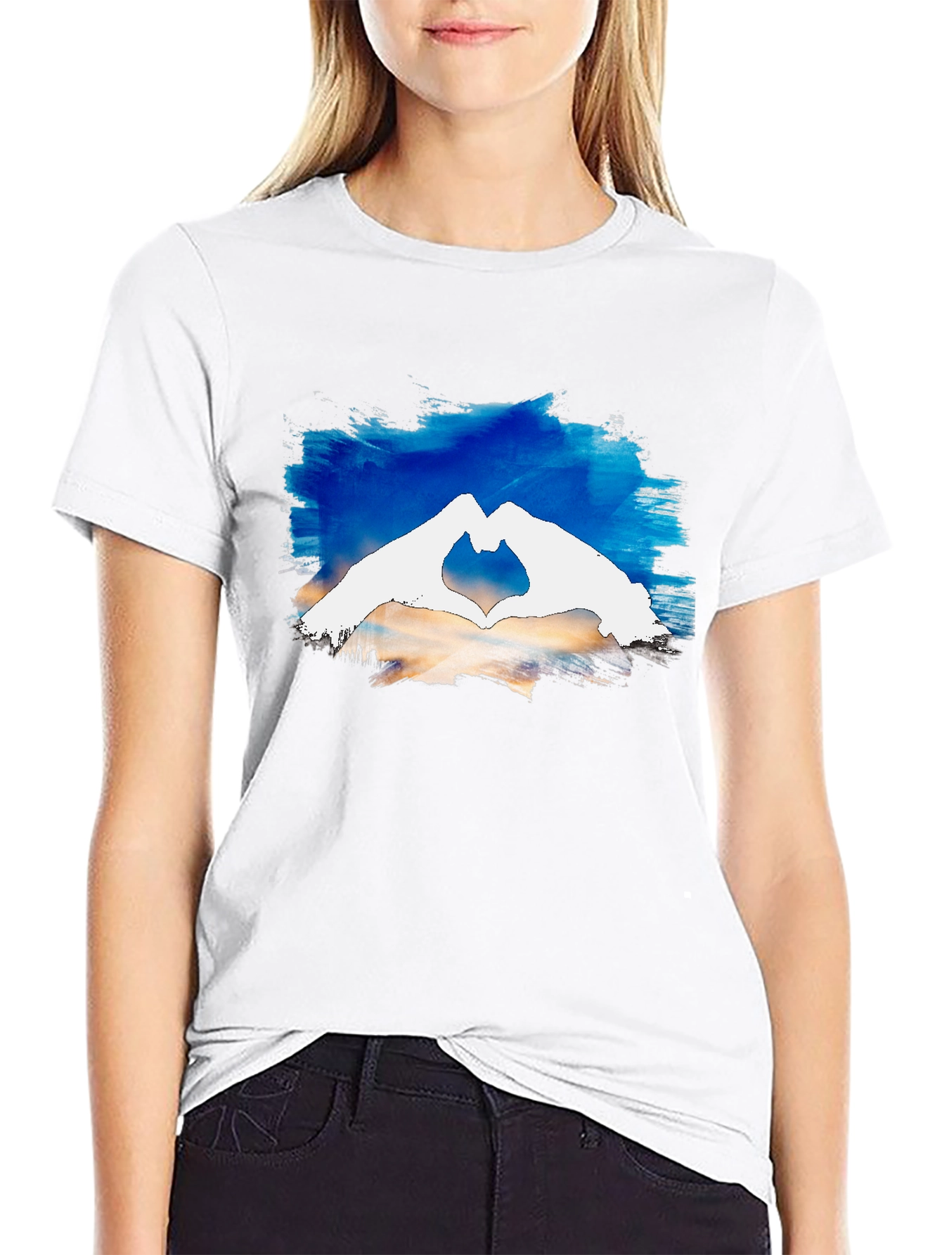 Heart Hands Graphic Tee - Black