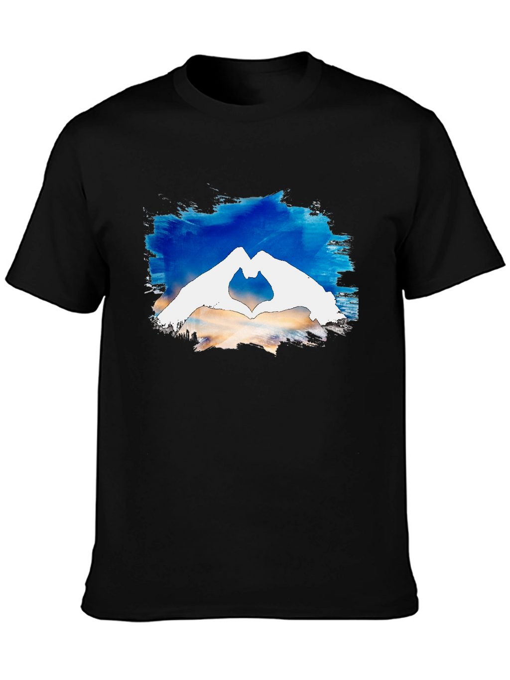 Heart Hands Graphic Tee - Black