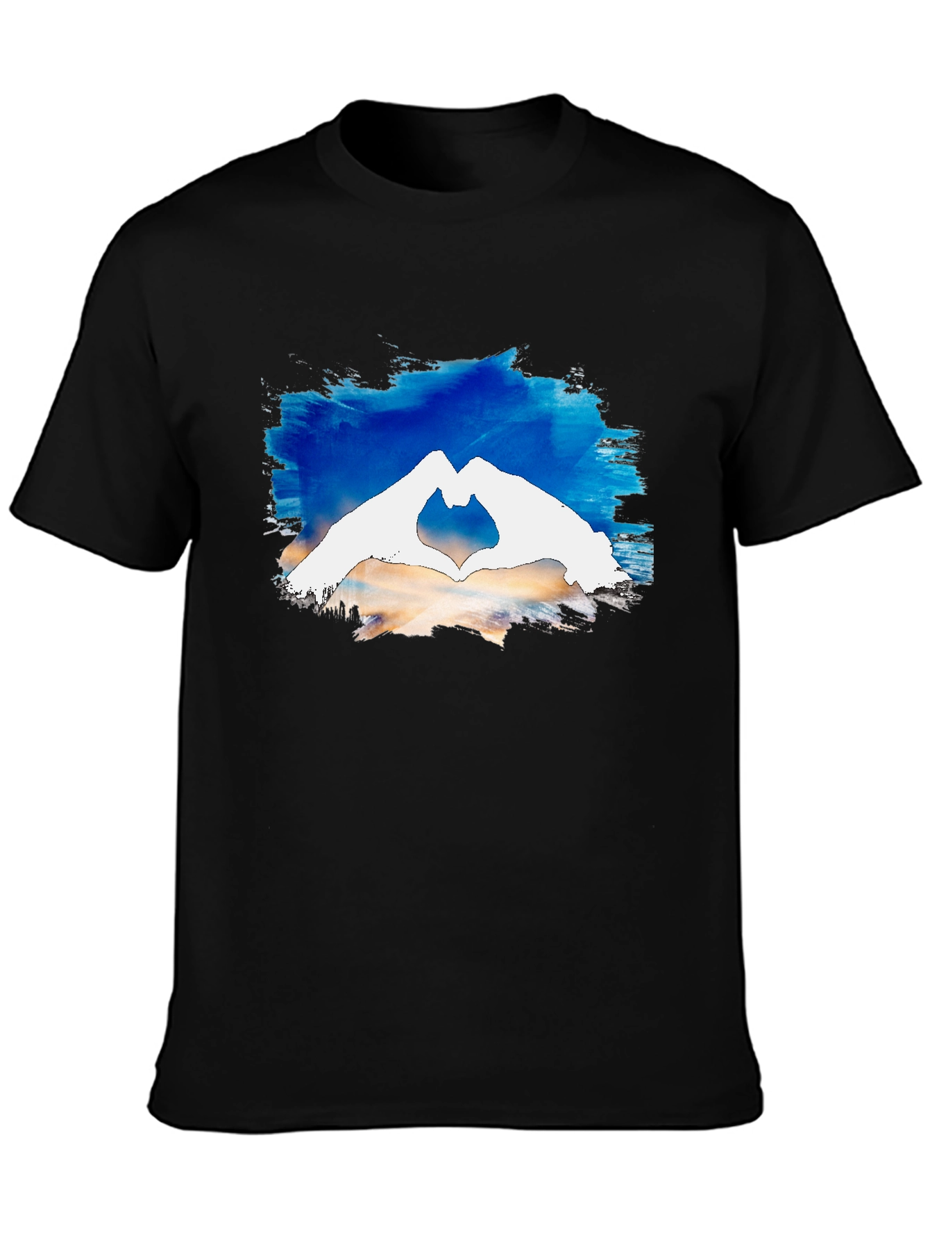 Heart Hands Graphic Tee - Black
