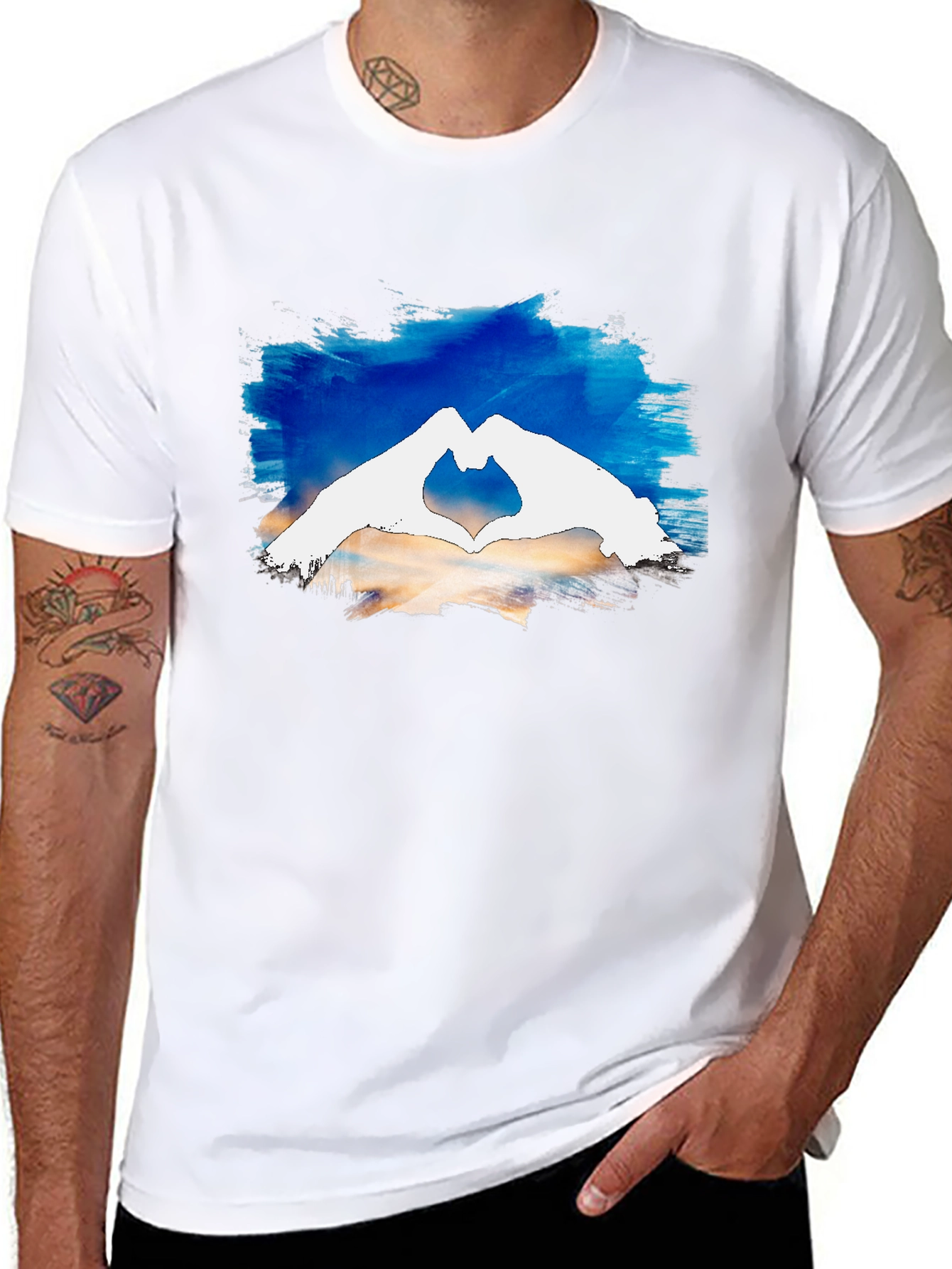 Heart Hands Graphic Tee - Black