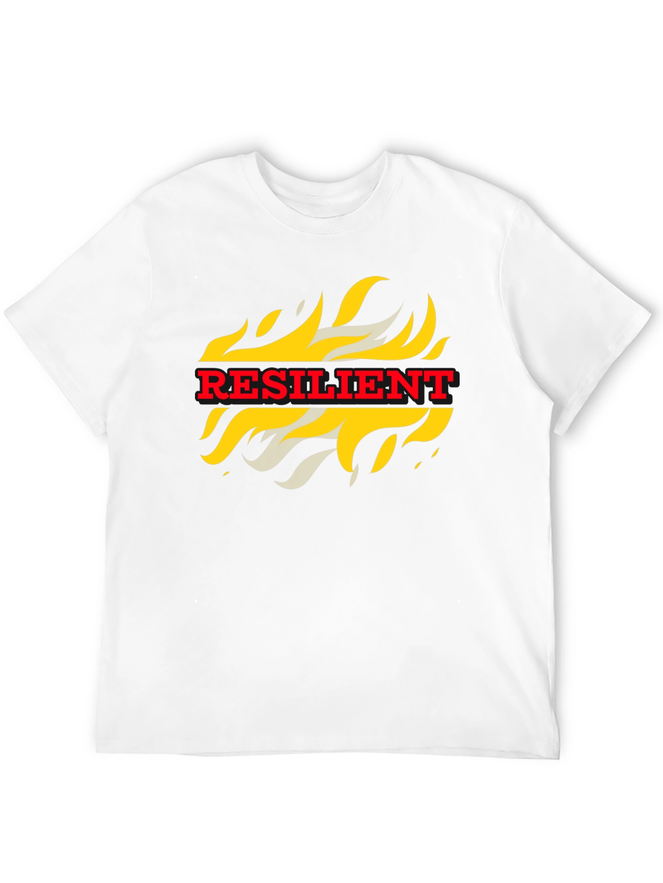Resilient Flame Graphic Tee - Bold Statement T-Shirt