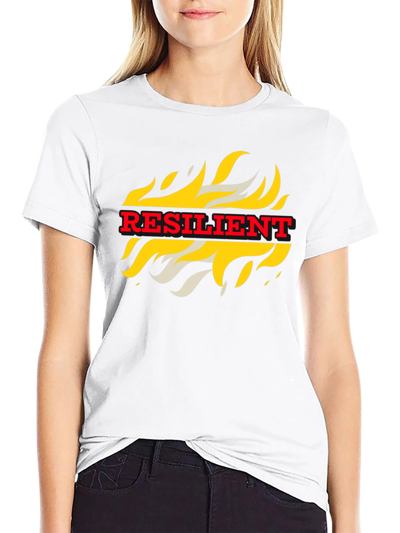 Resilient Flame Graphic Tee - Bold Statement T-Shirt