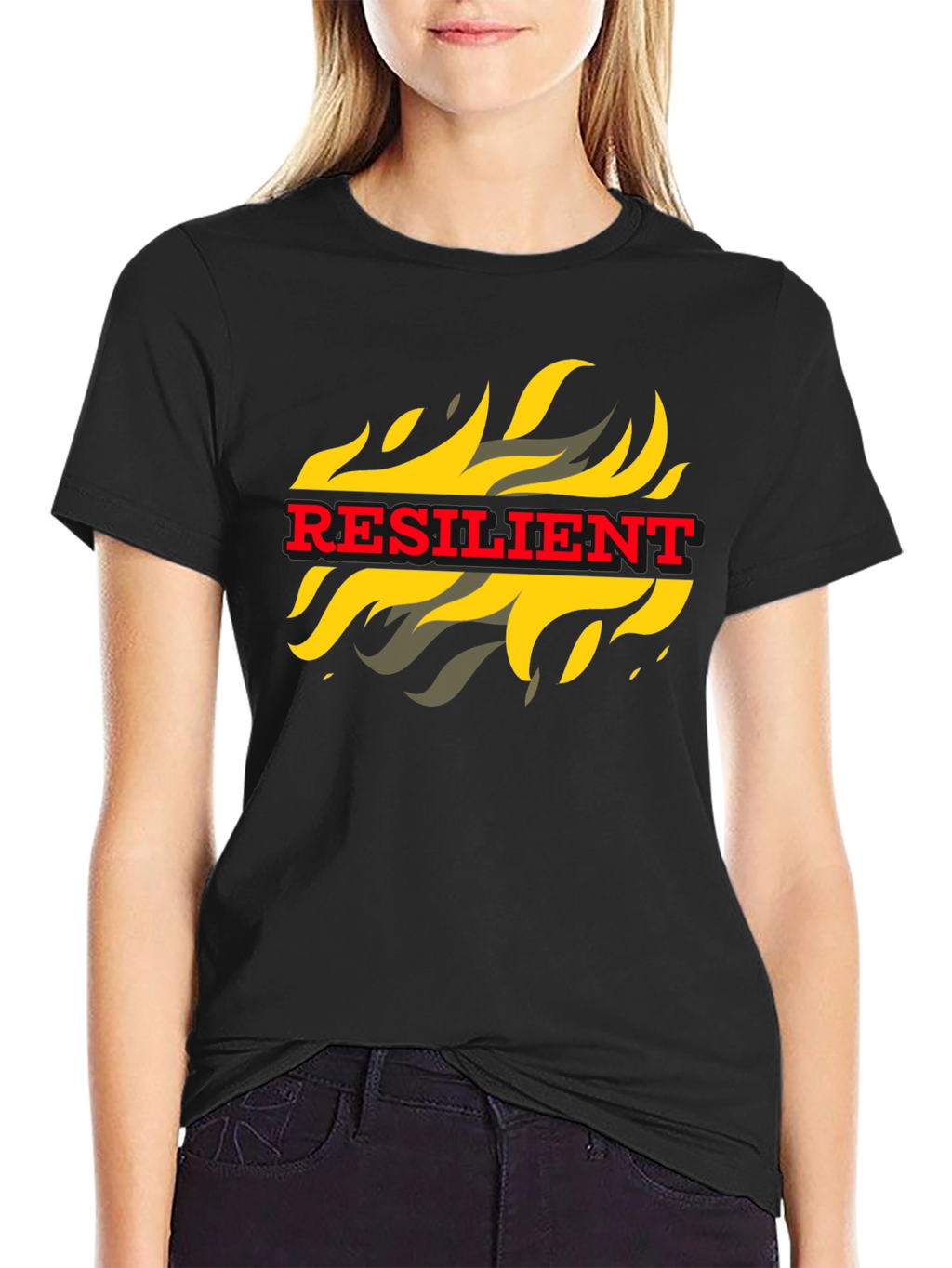 Resilient Flame Graphic Tee - Bold Statement T-Shirt