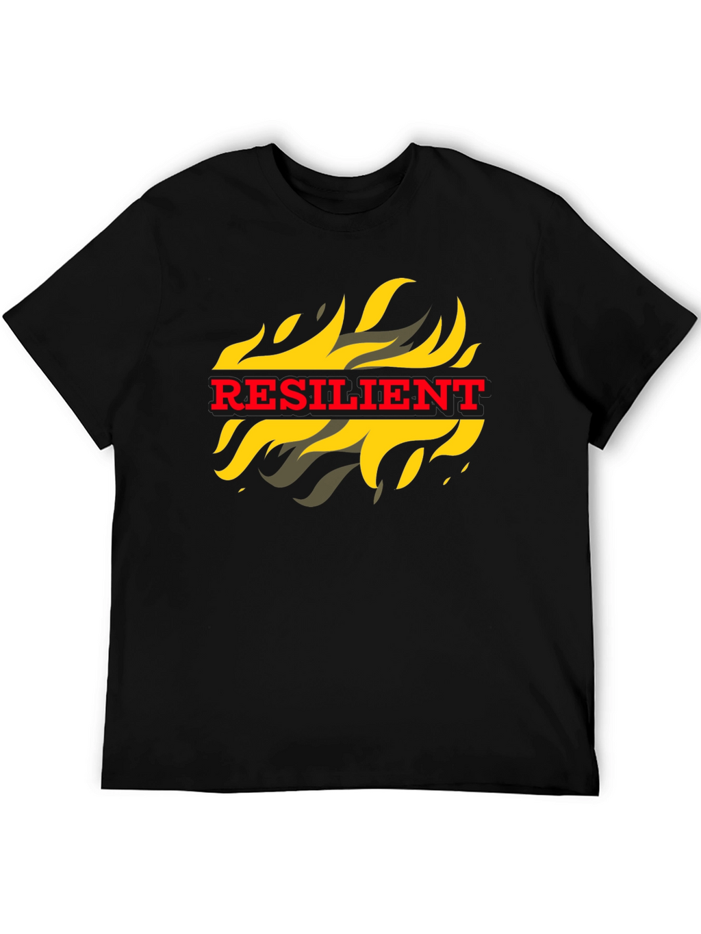 Resilient Flame Graphic Tee - Bold Statement T-Shirt