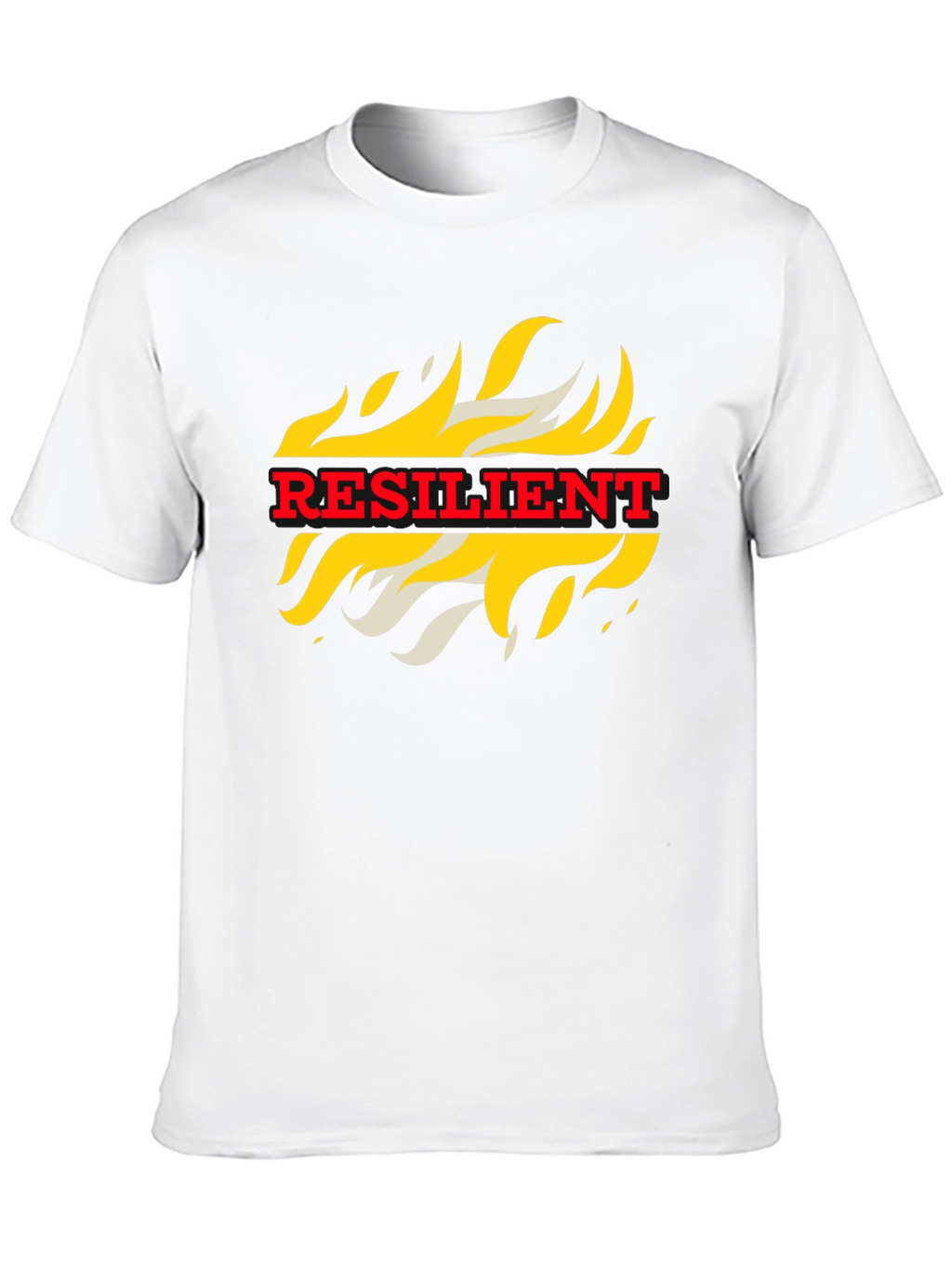 Resilient Flame Graphic Tee - Bold Statement T-Shirt