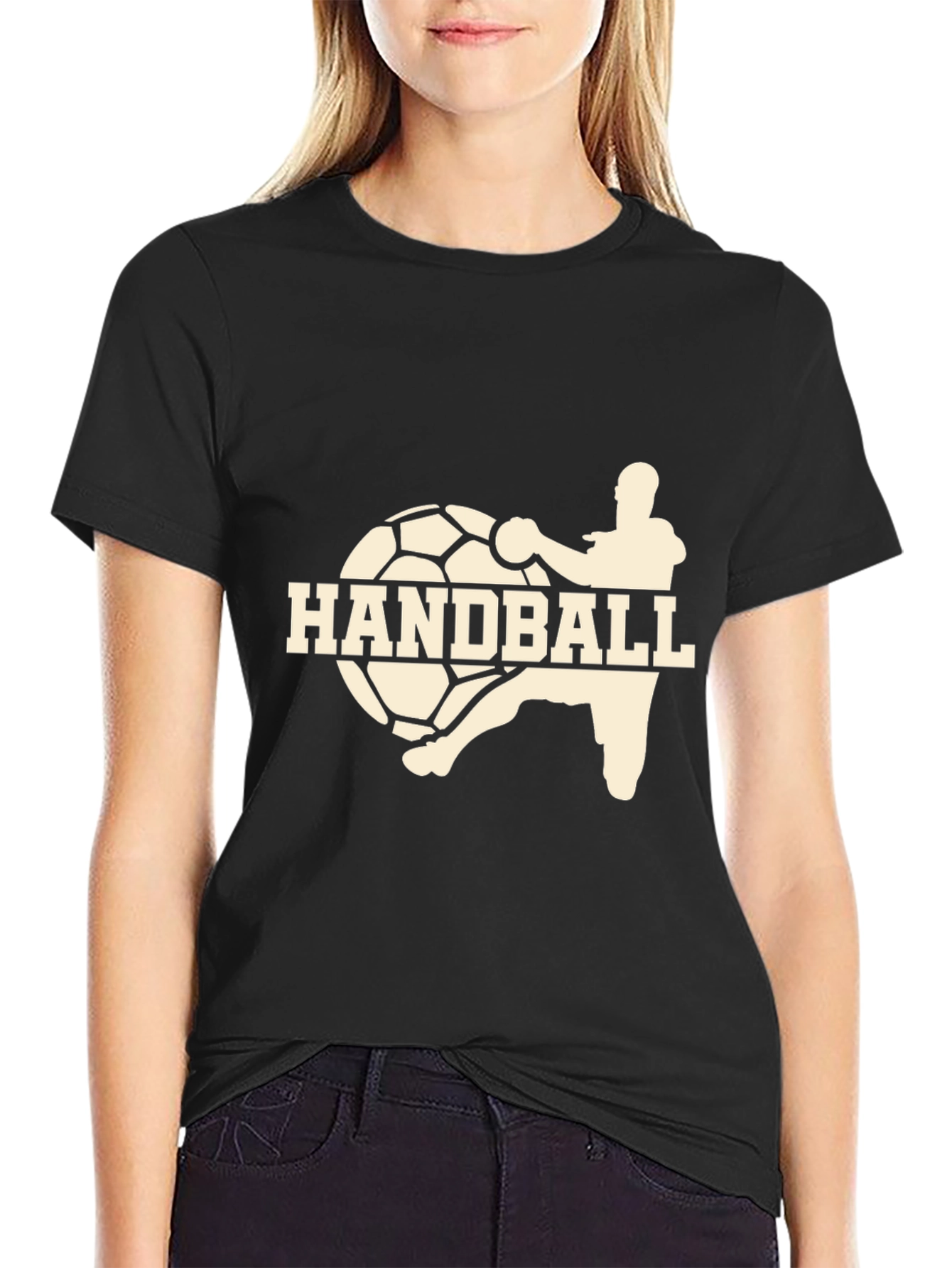 Handball Player Graphic Tee - Sporty Casual Style