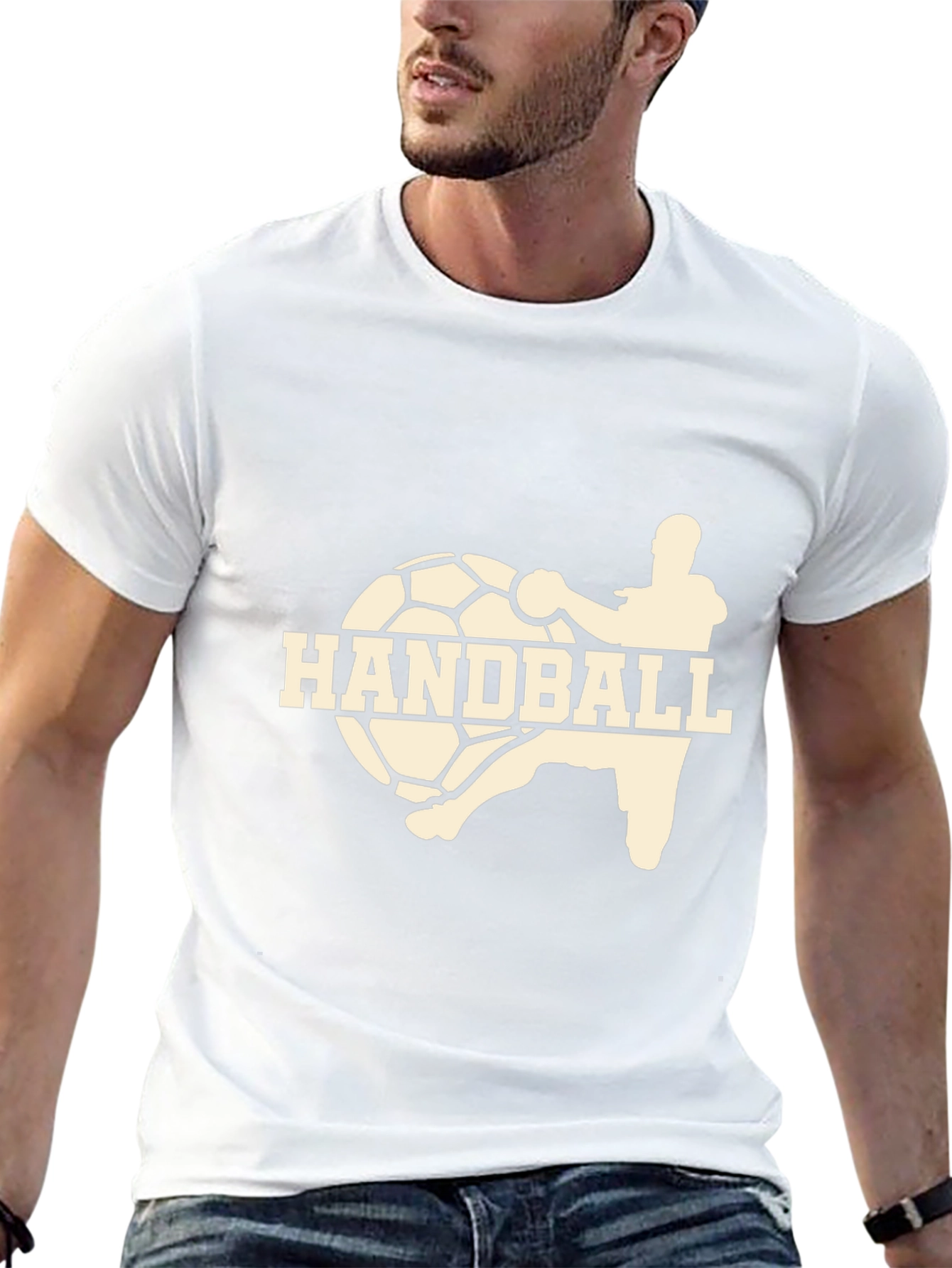 Handball Player Graphic Tee - Sporty Casual Style