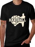 Handball Player Graphic Tee - Sporty Casual Style
