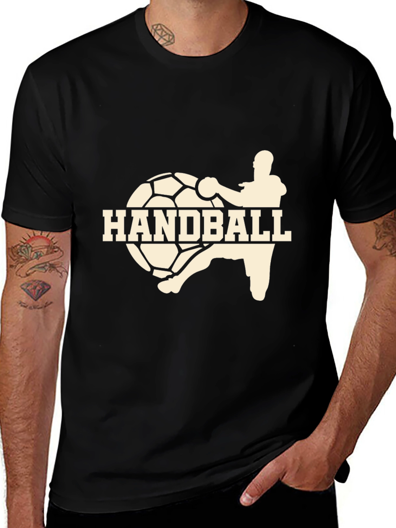 Handball Player Graphic Tee - Sporty Casual Style