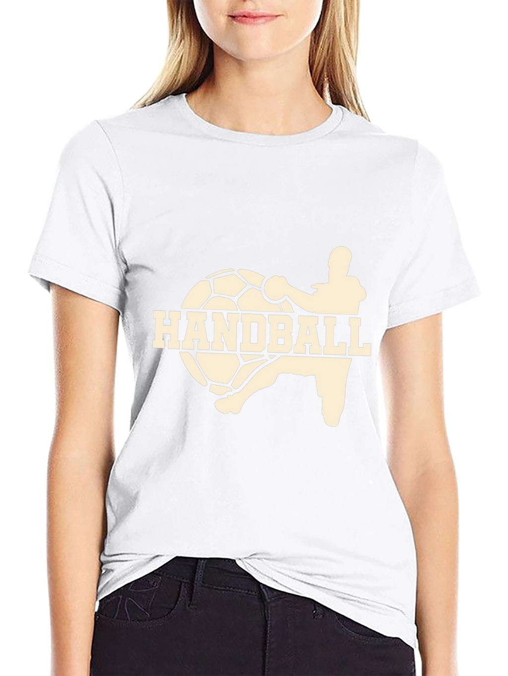 Handball Player Graphic Tee - Sporty Casual Style