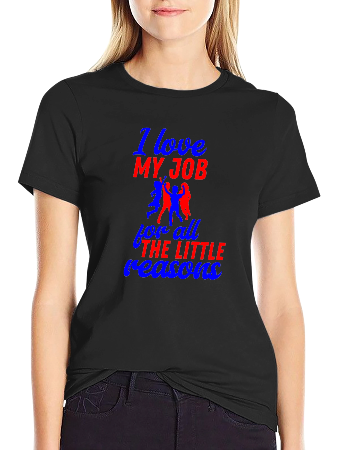 I Love My Job T-Shirt - Black Crew Neck Tee