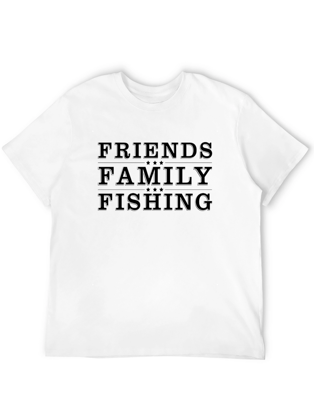 Friends Family Fishing Black Graphic Tee