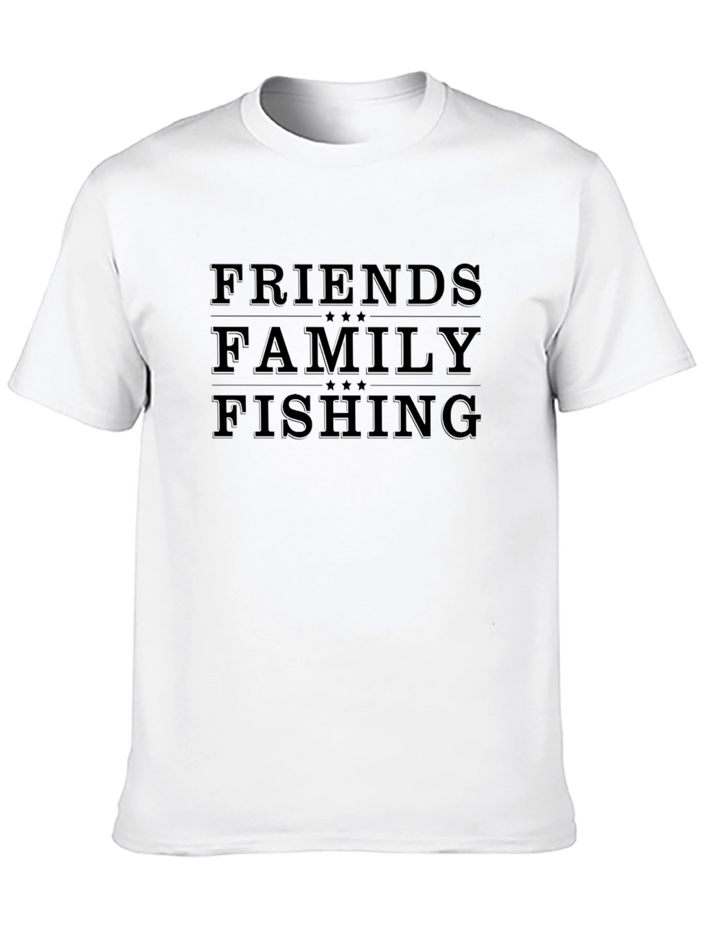 Friends Family Fishing Black Graphic Tee