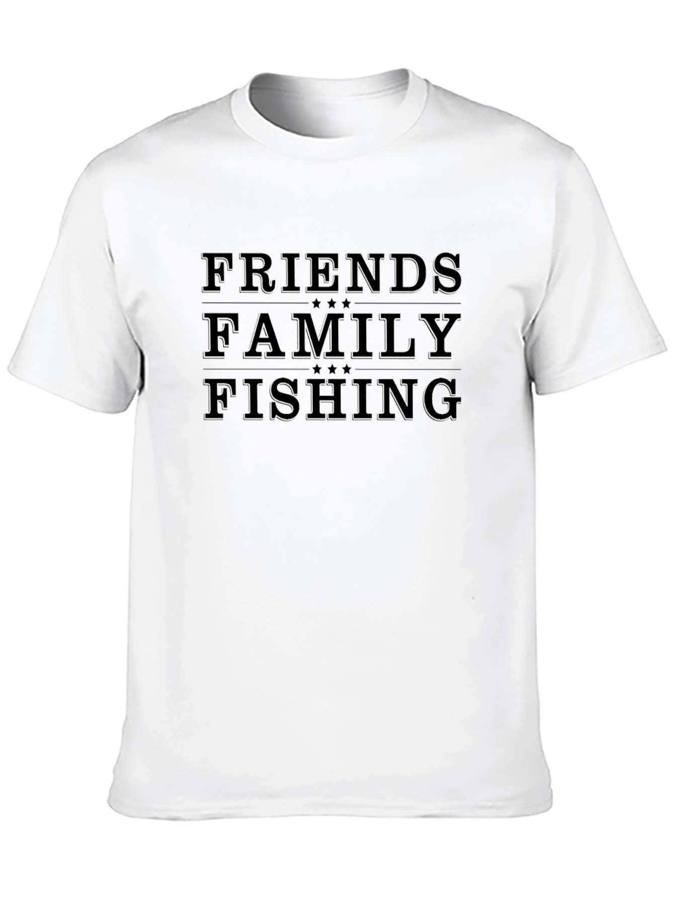 Friends Family Fishing Black Graphic Tee