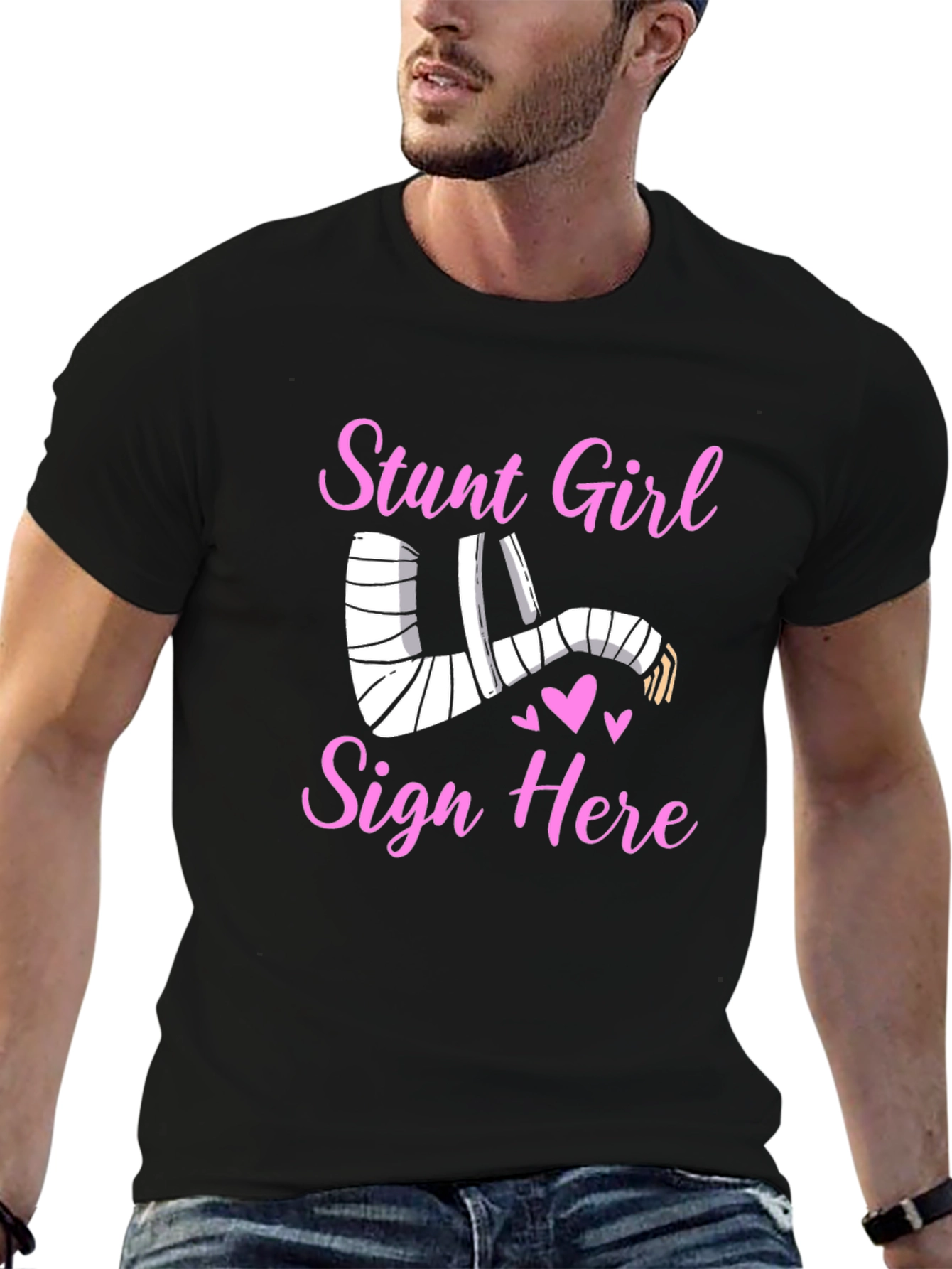 Stunt Girl Injured Arm Cast T-Shirt