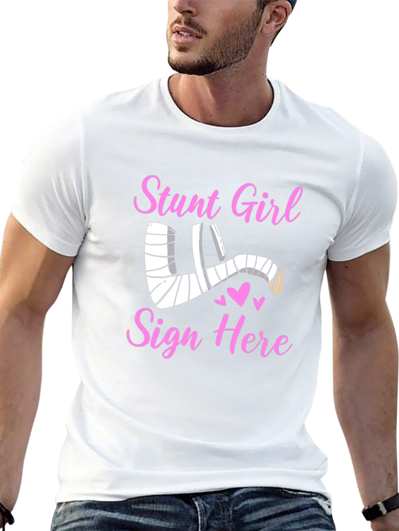 Stunt Girl Injured Arm Cast T-Shirt