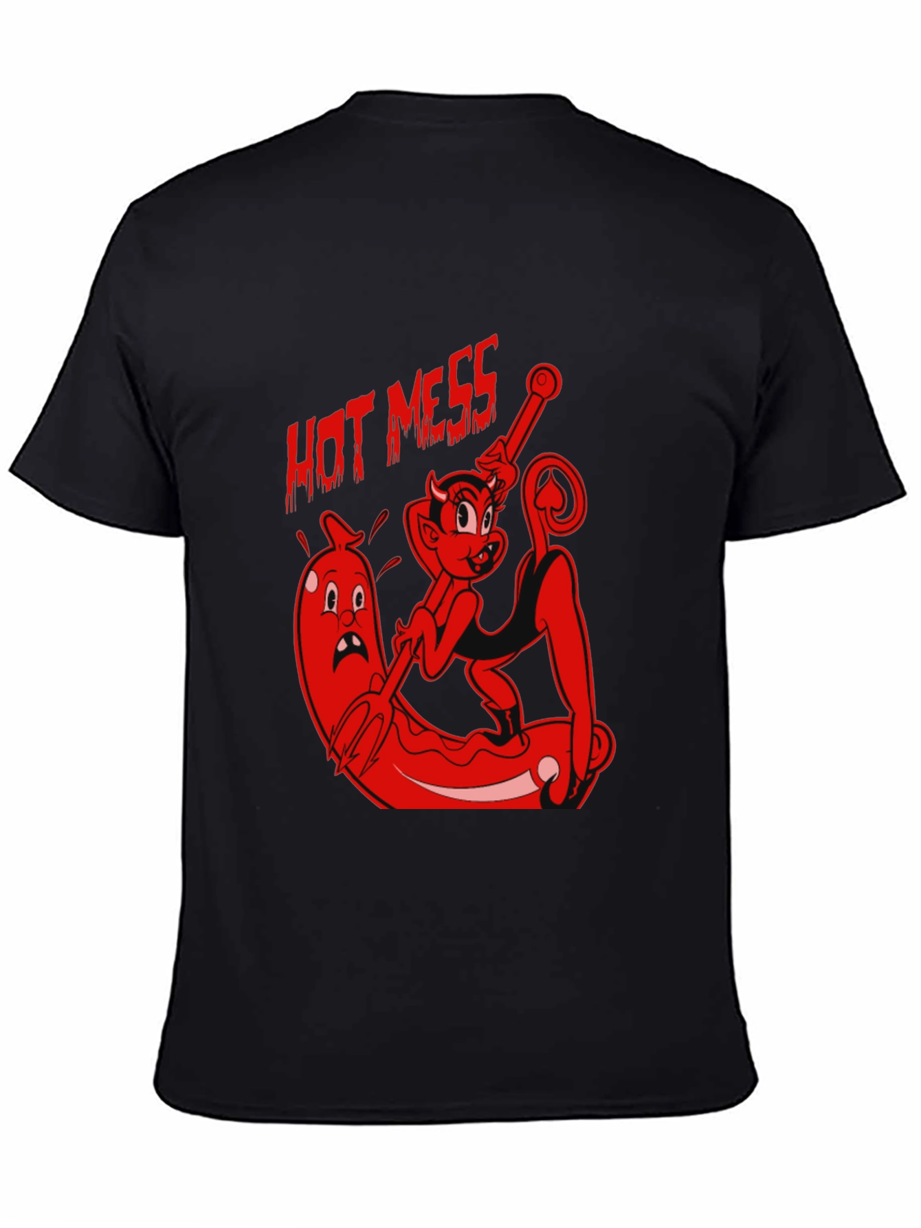 Hot Mess Devil T-Shirt - Black Graphic Tee