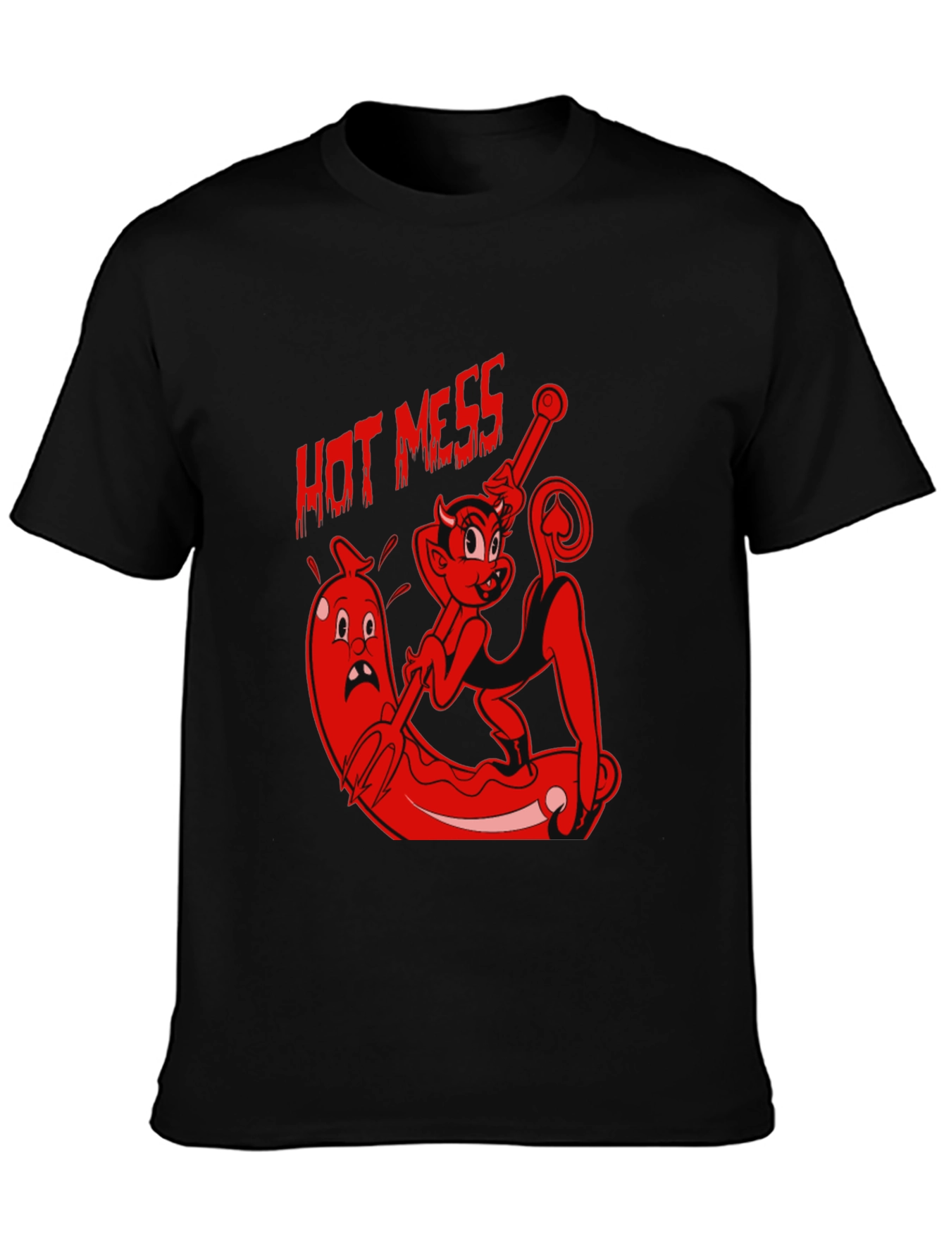 Hot Mess Devil T-Shirt - Black Graphic Tee