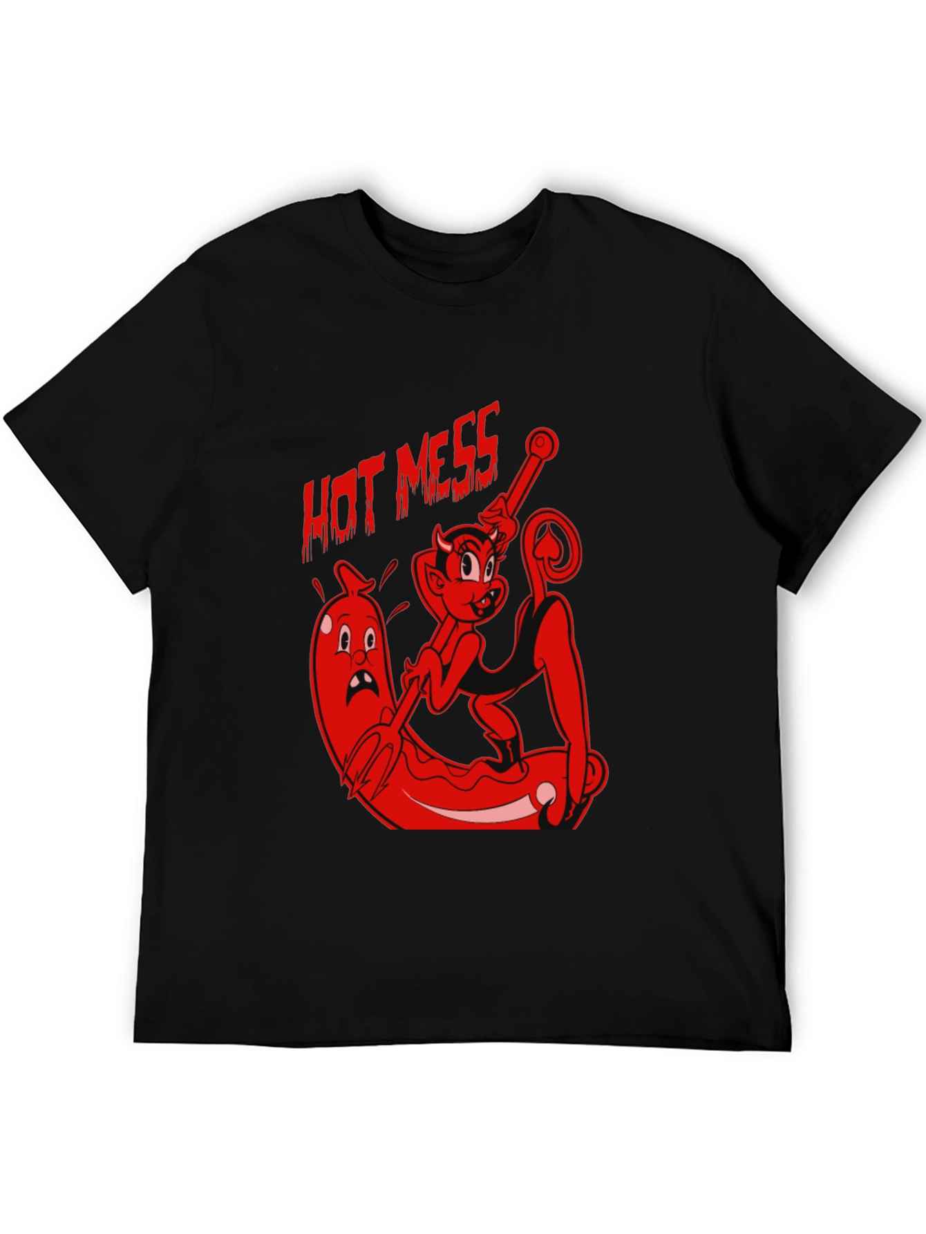 Hot Mess Devil T-Shirt - Black Graphic Tee