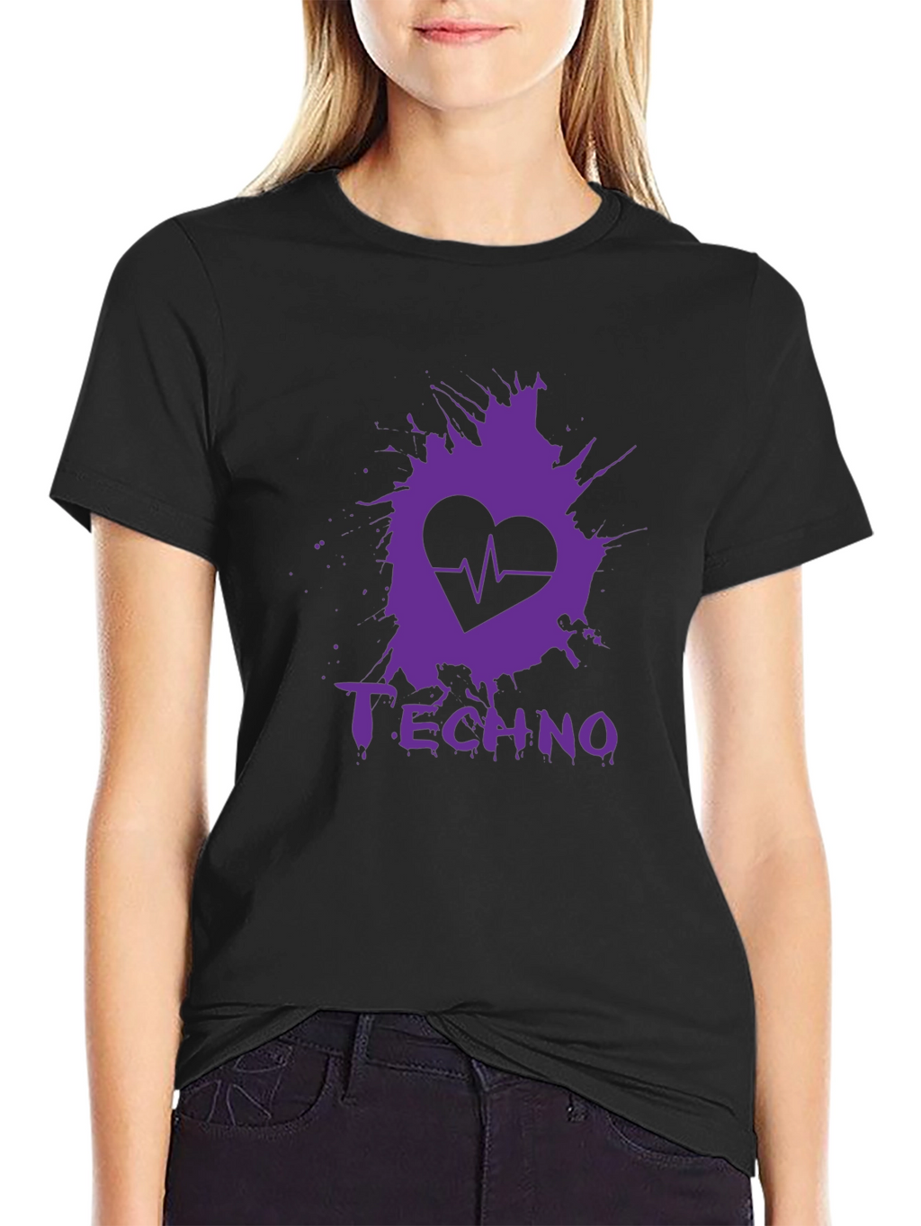 Techno Heartbeat Graphic T-Shirt