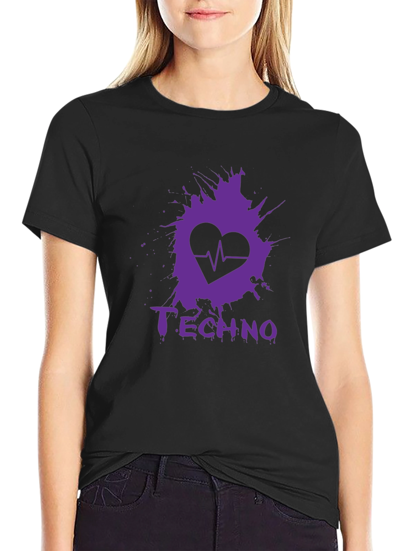 Techno Heartbeat Graphic T-Shirt