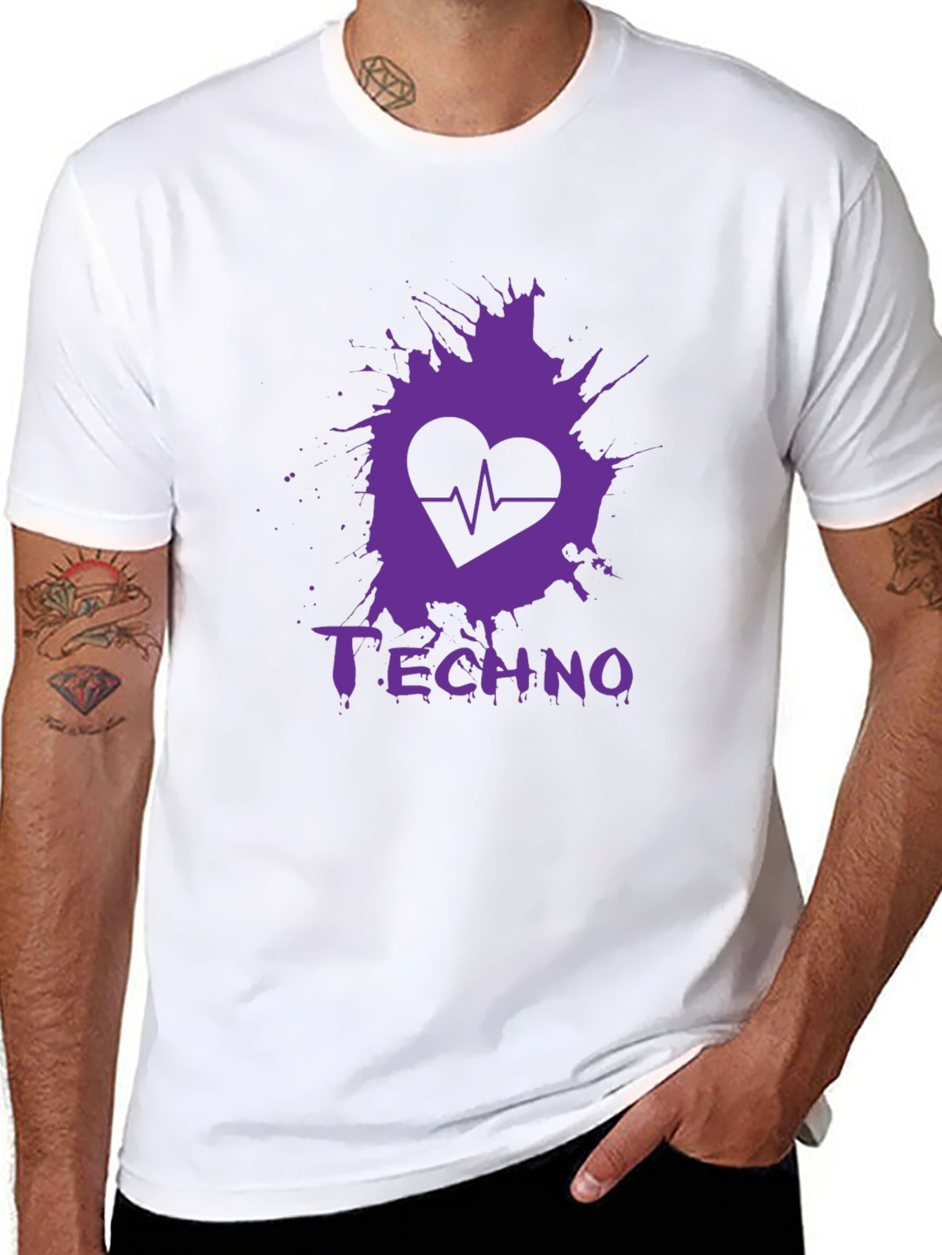 Techno Heartbeat Graphic T-Shirt