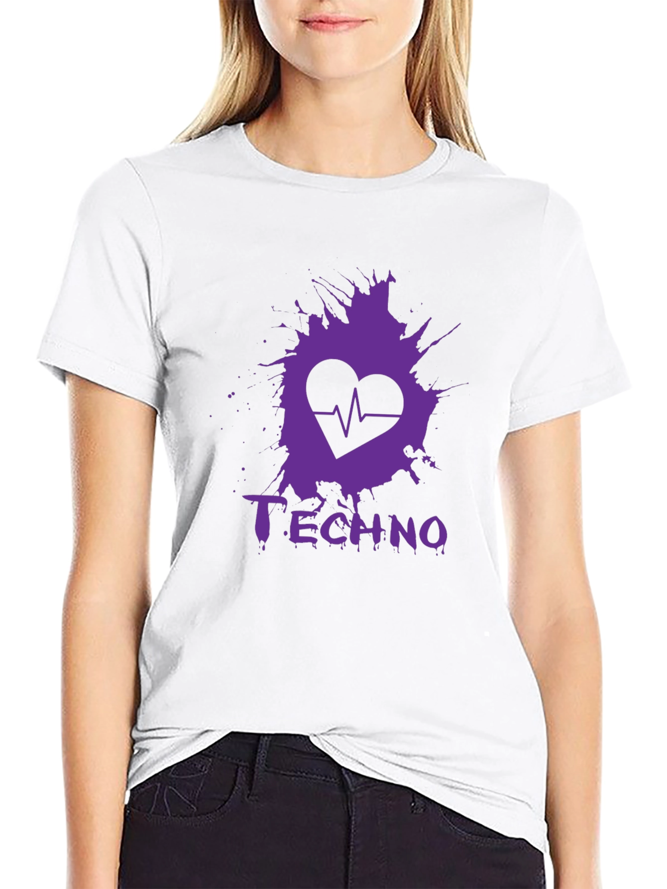 Techno Heartbeat Graphic T-Shirt