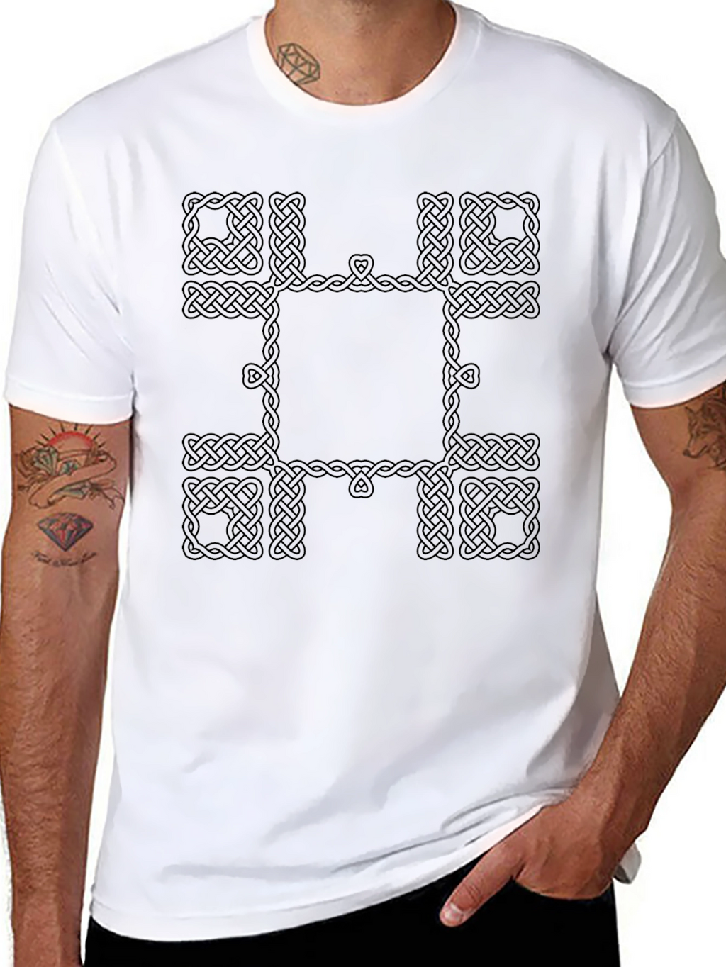 Celtic Knot Graphic Tee - Black