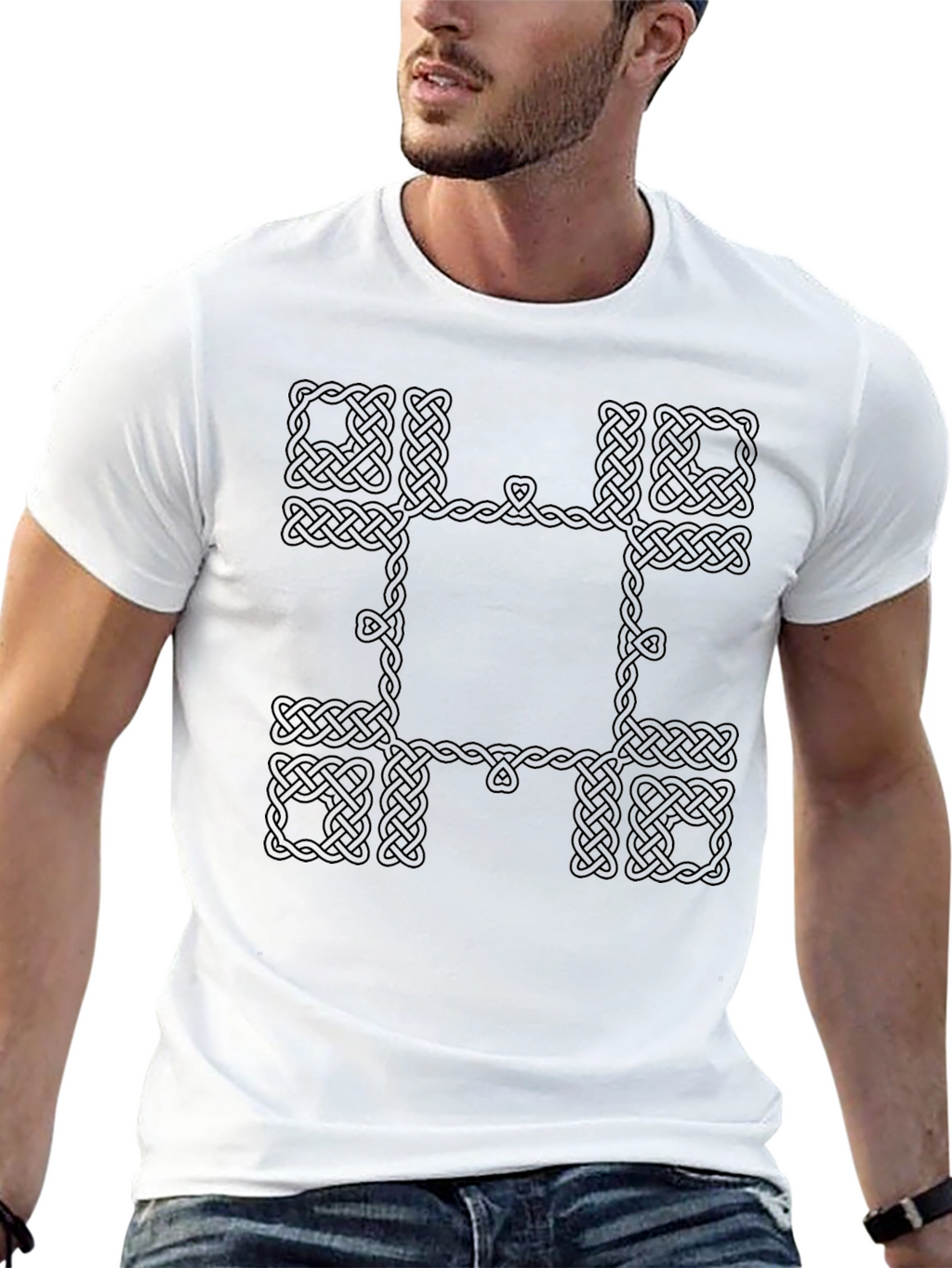 Celtic Knot Graphic Tee - Black