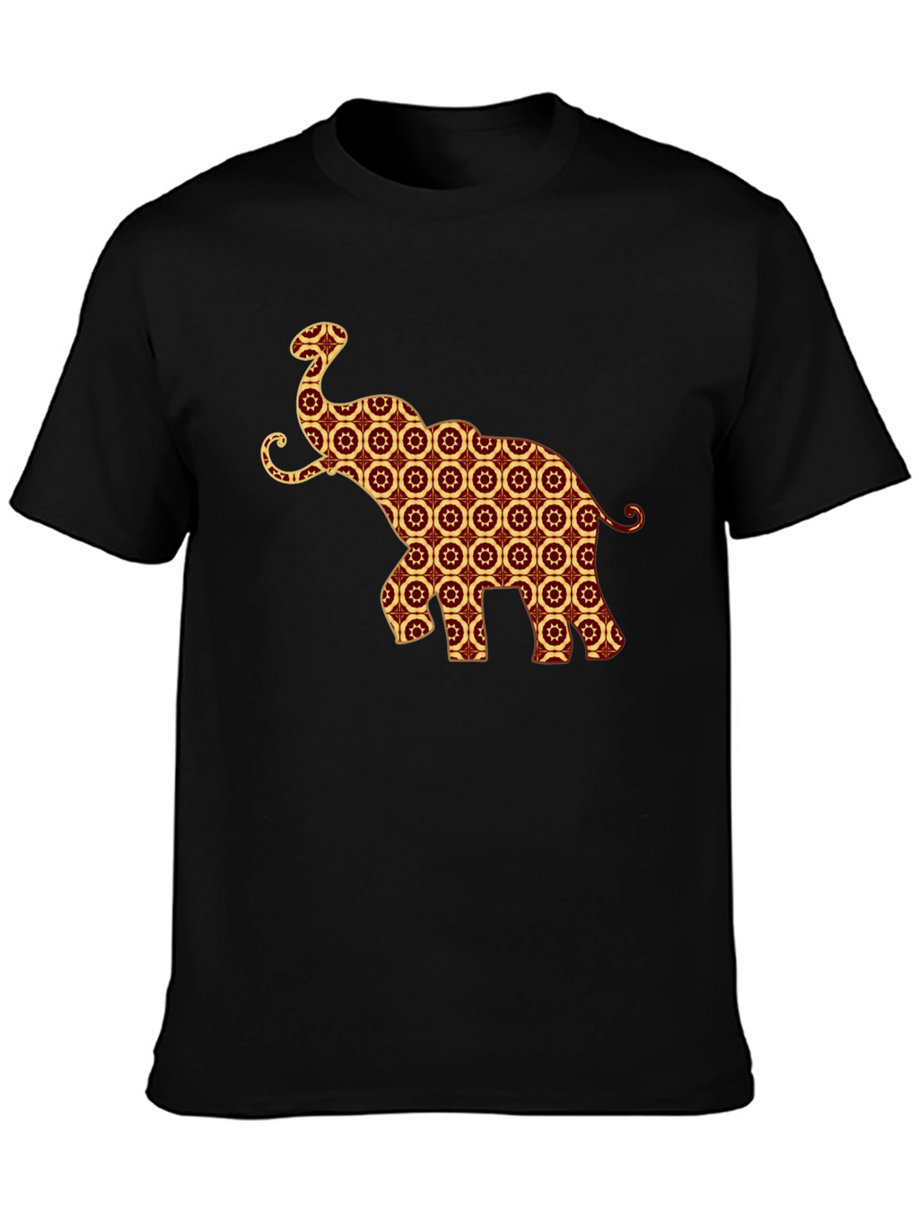 Elephant Pattern T-Shirt - Unique Graphic Tee