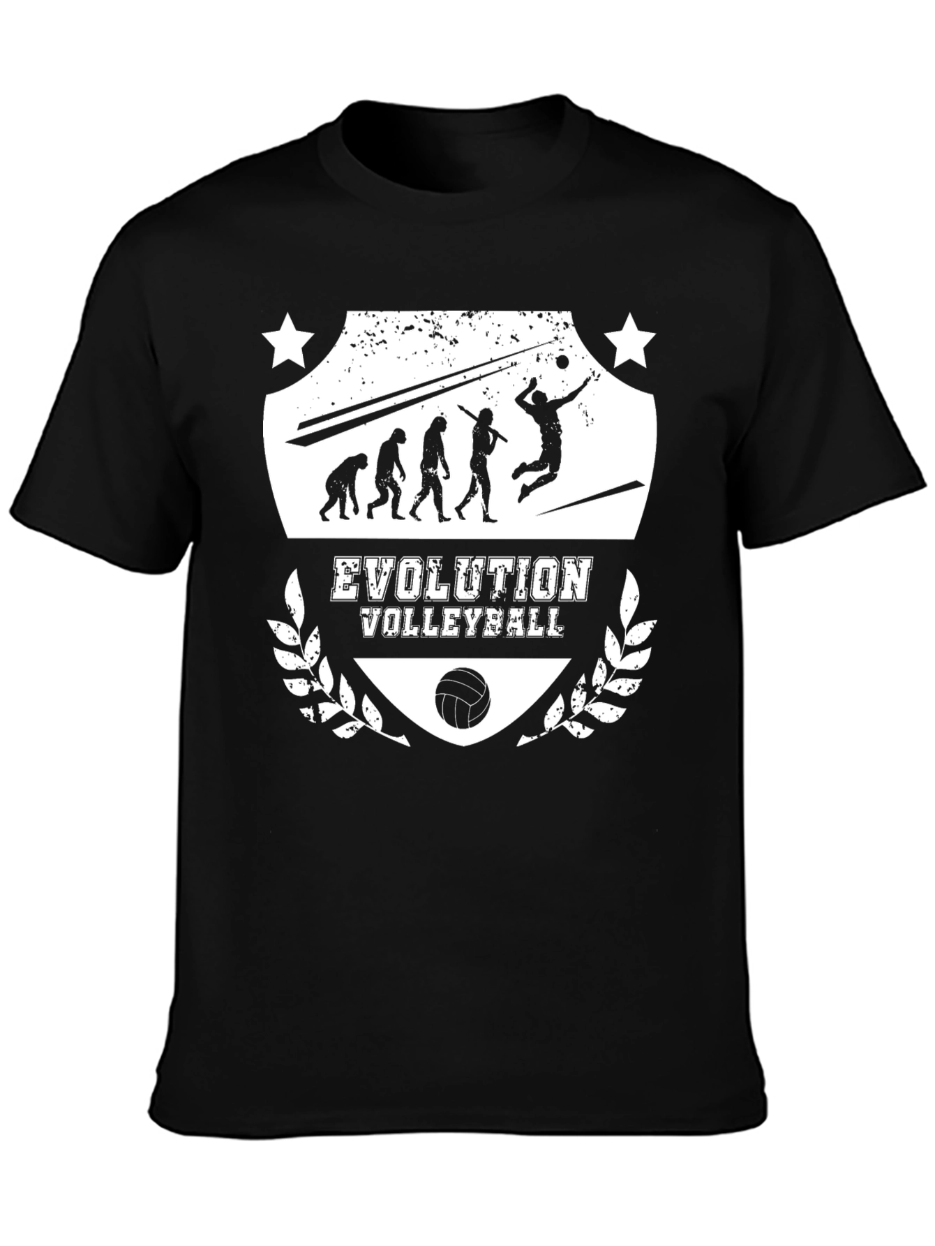 Evolution Volleyball Black Graphic T-Shirt