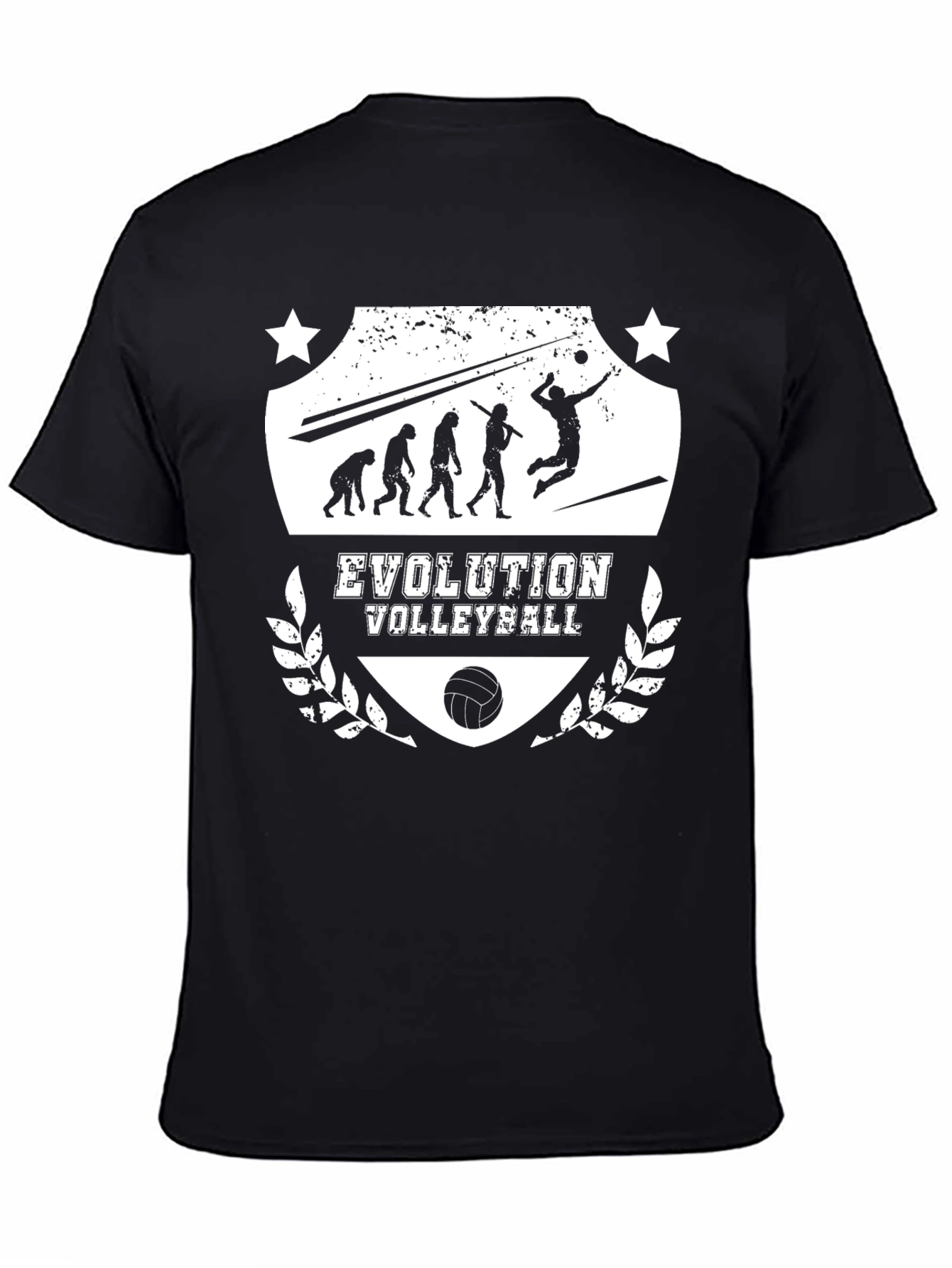 Evolution Volleyball Black Graphic T-Shirt